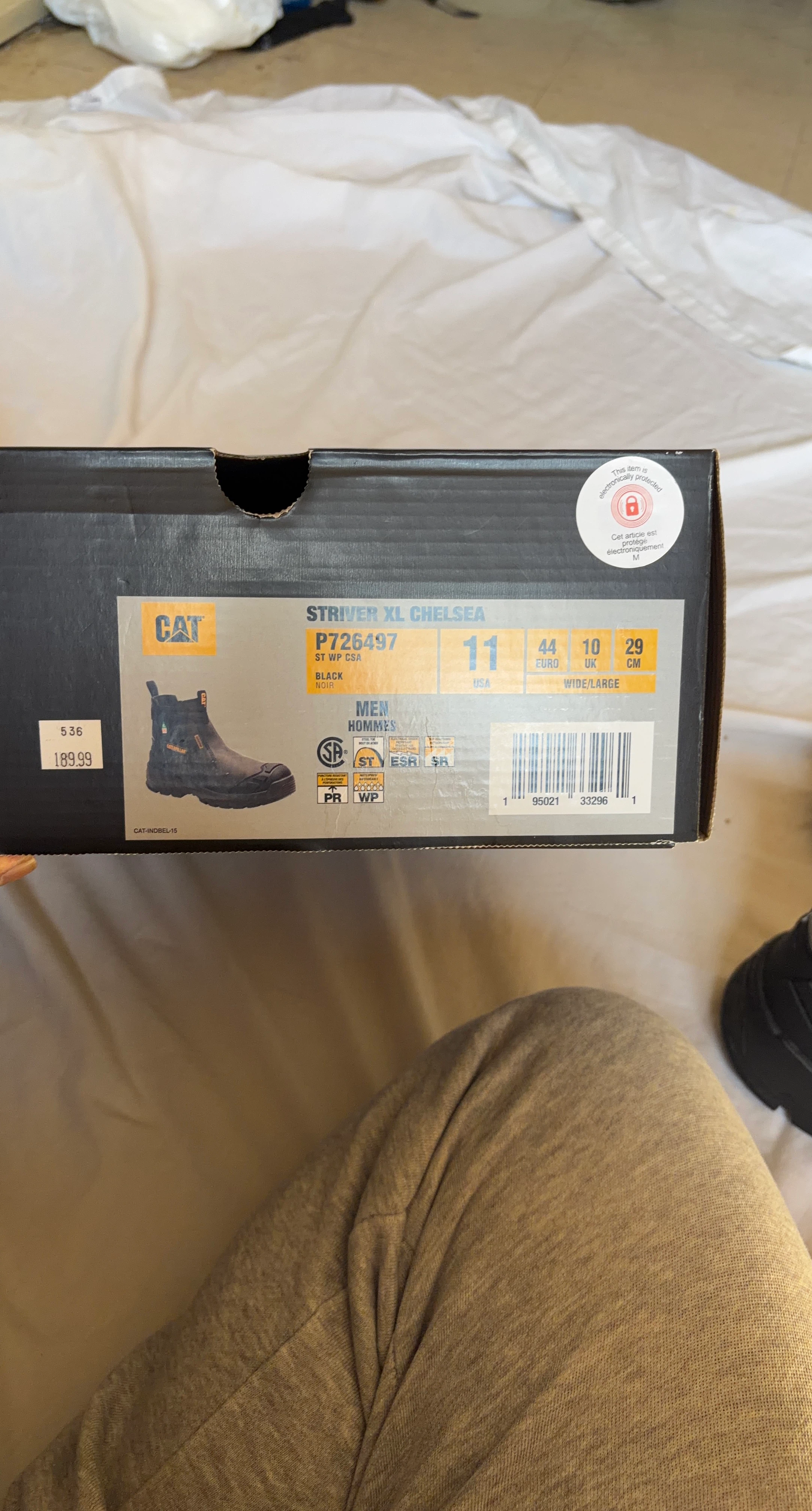CAT Striver XL Chelsea Work Boots Size 11