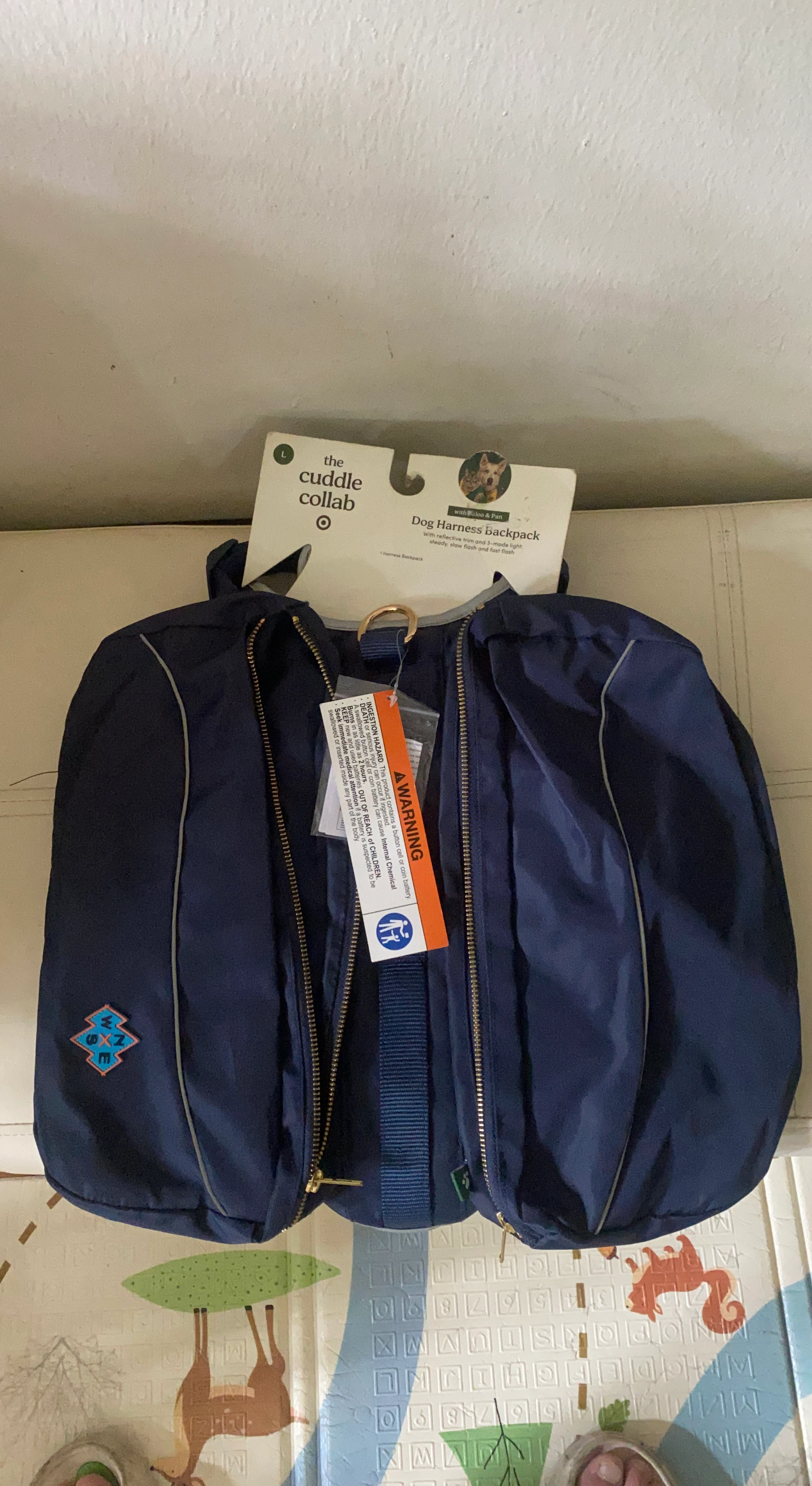 The Cuddle Collab Dog Harness Backpack - Navy, Size L