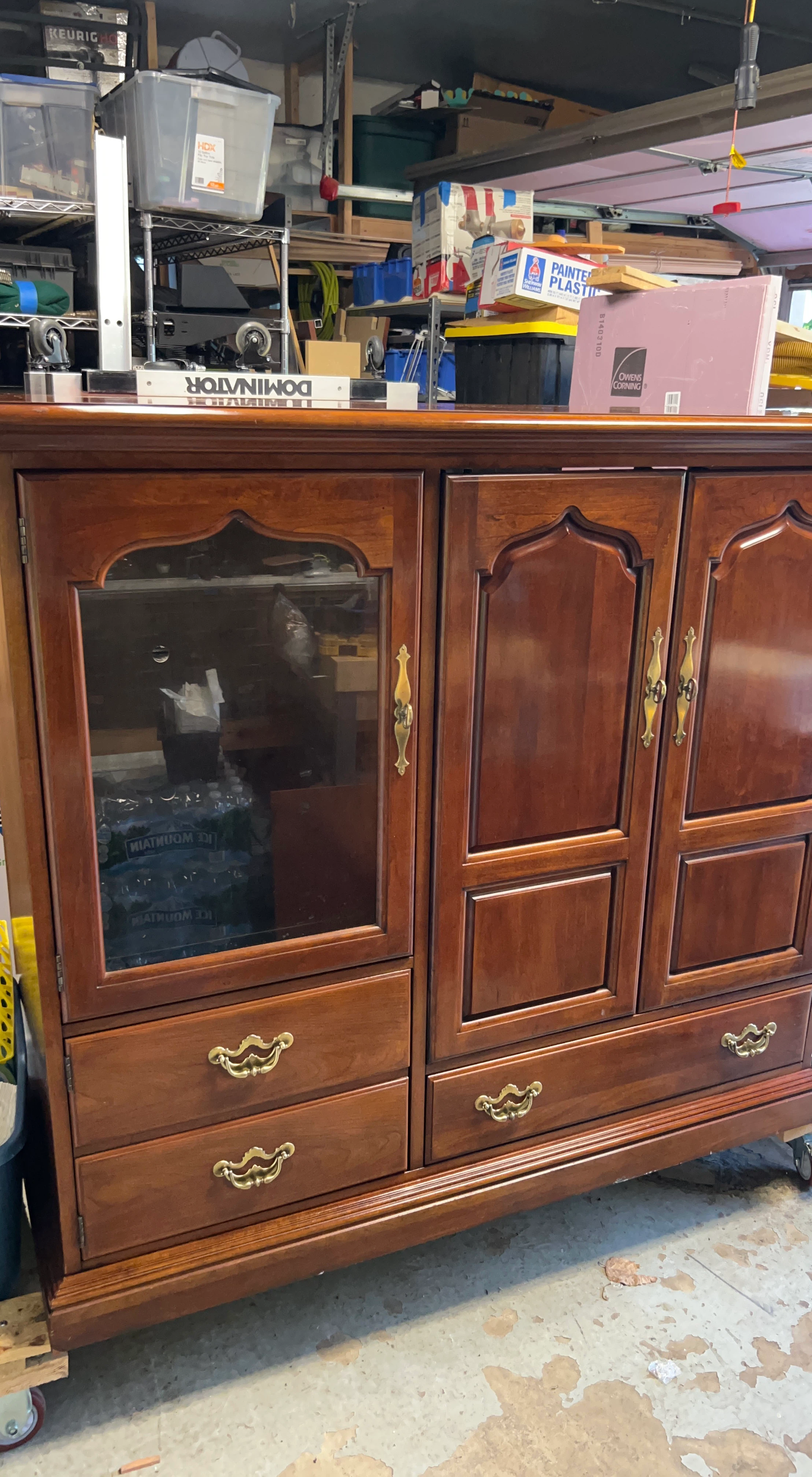 Vintage Cherry Wood Armoire / Cabinet