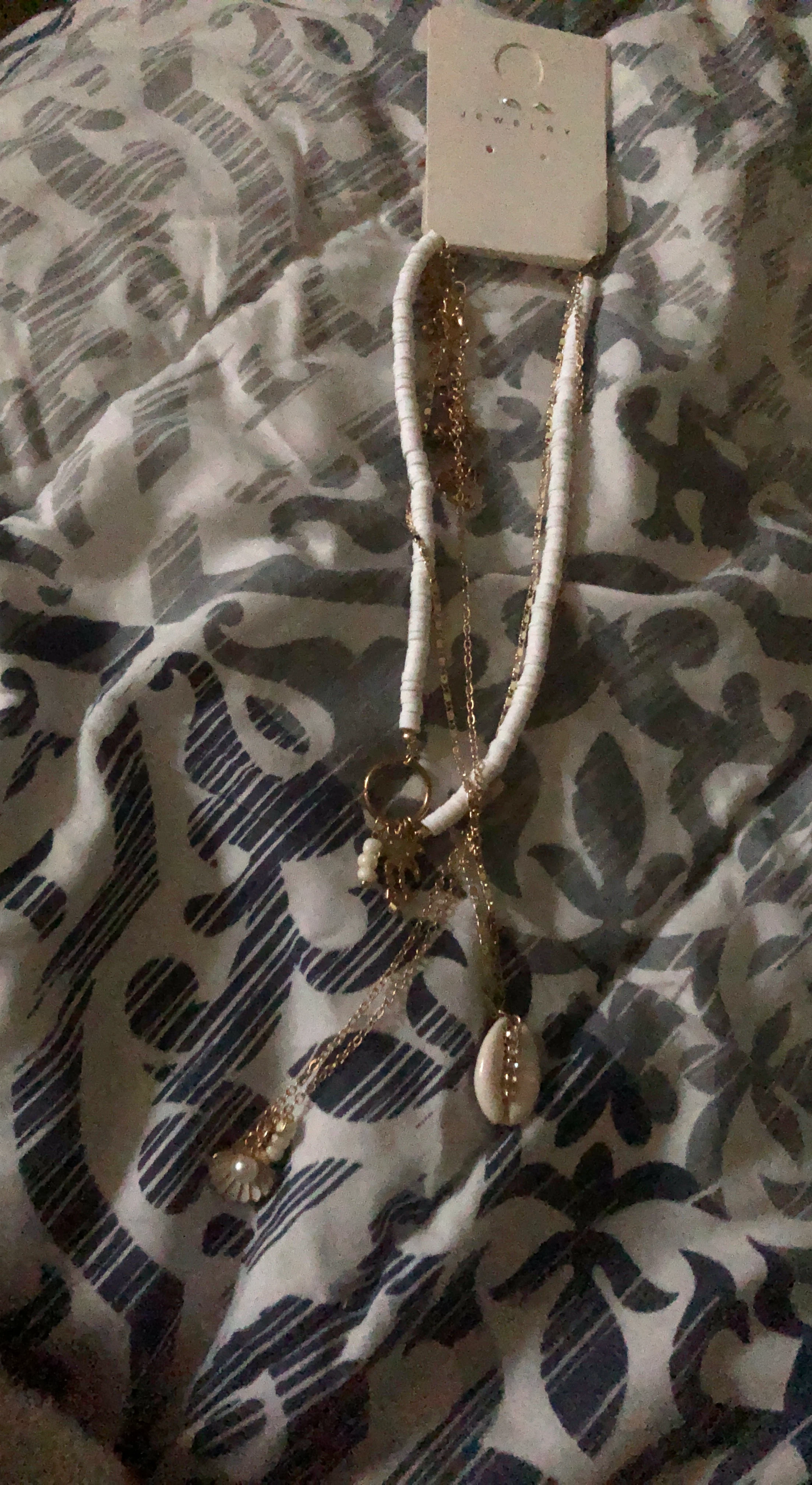 Layered Shell and Bead Necklace