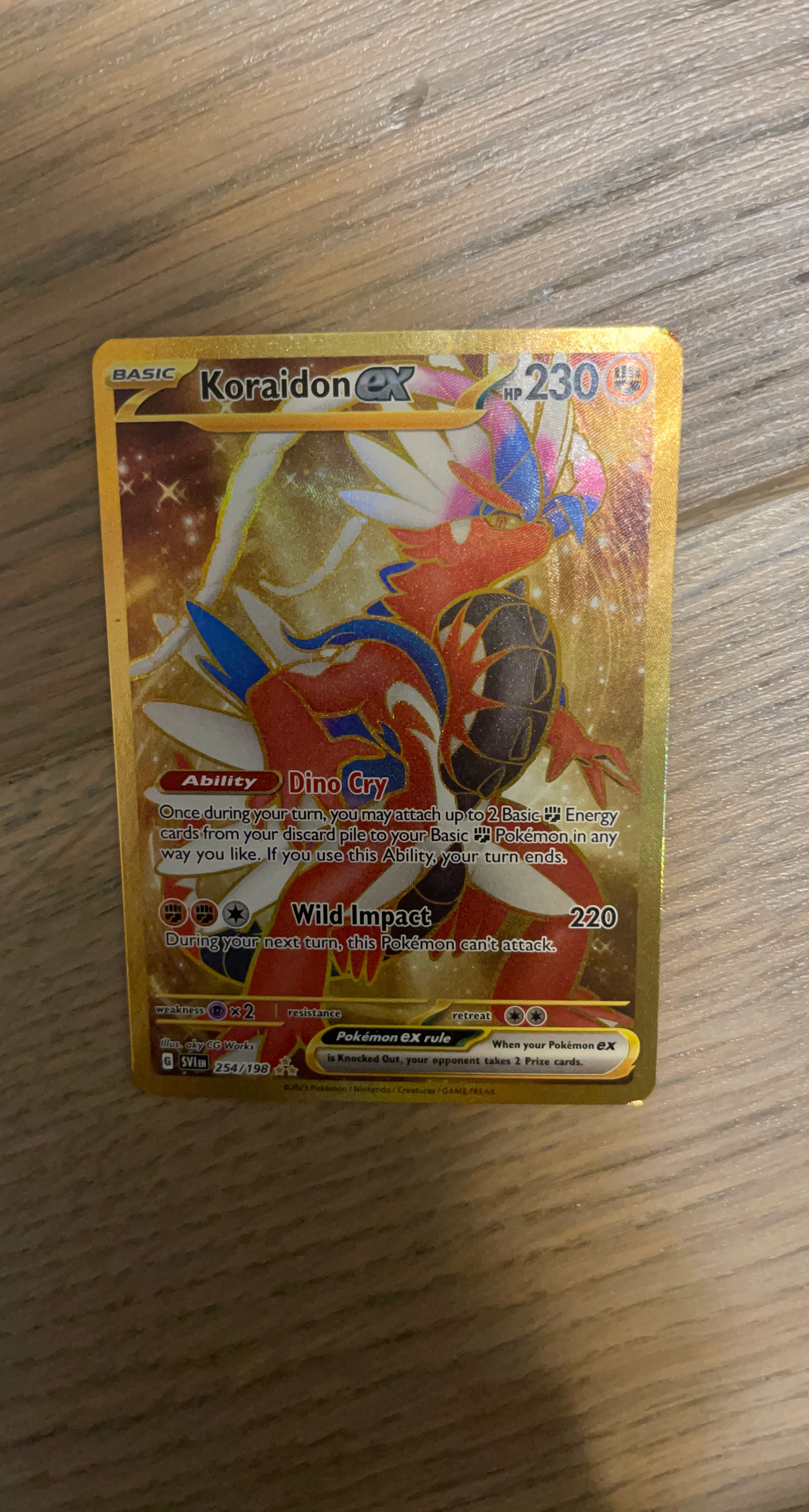 Pokemon Koraidon EX Card 254/198