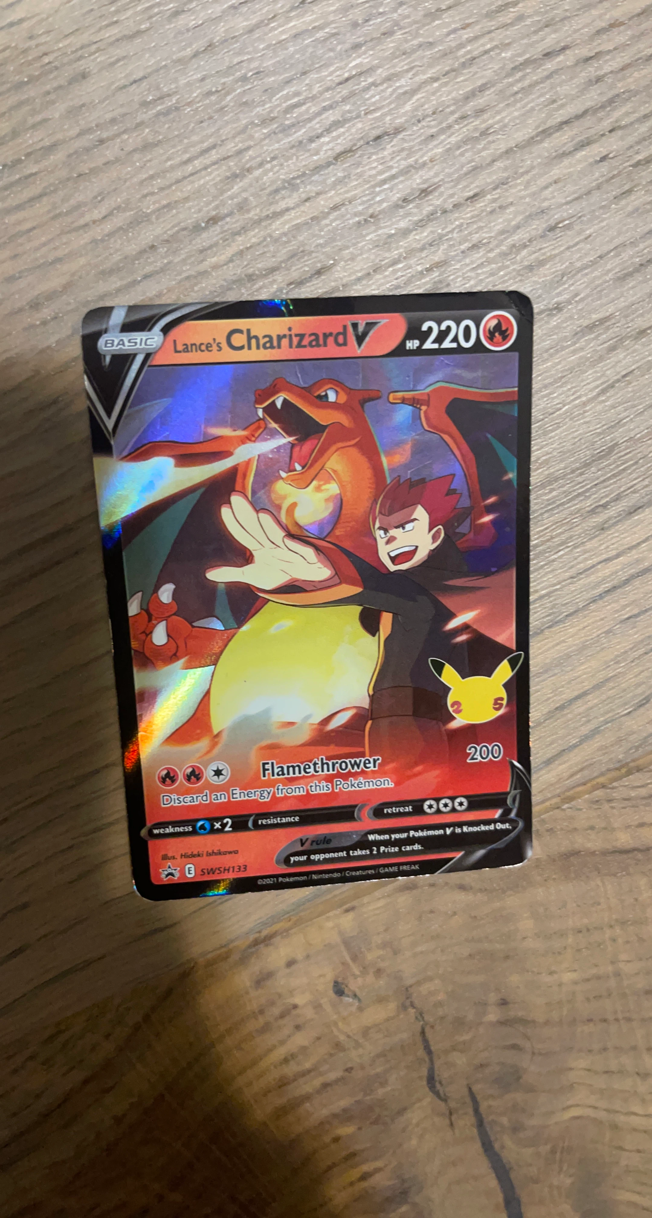 Pokemon TCG Lance's Charizard V Card SWSH133