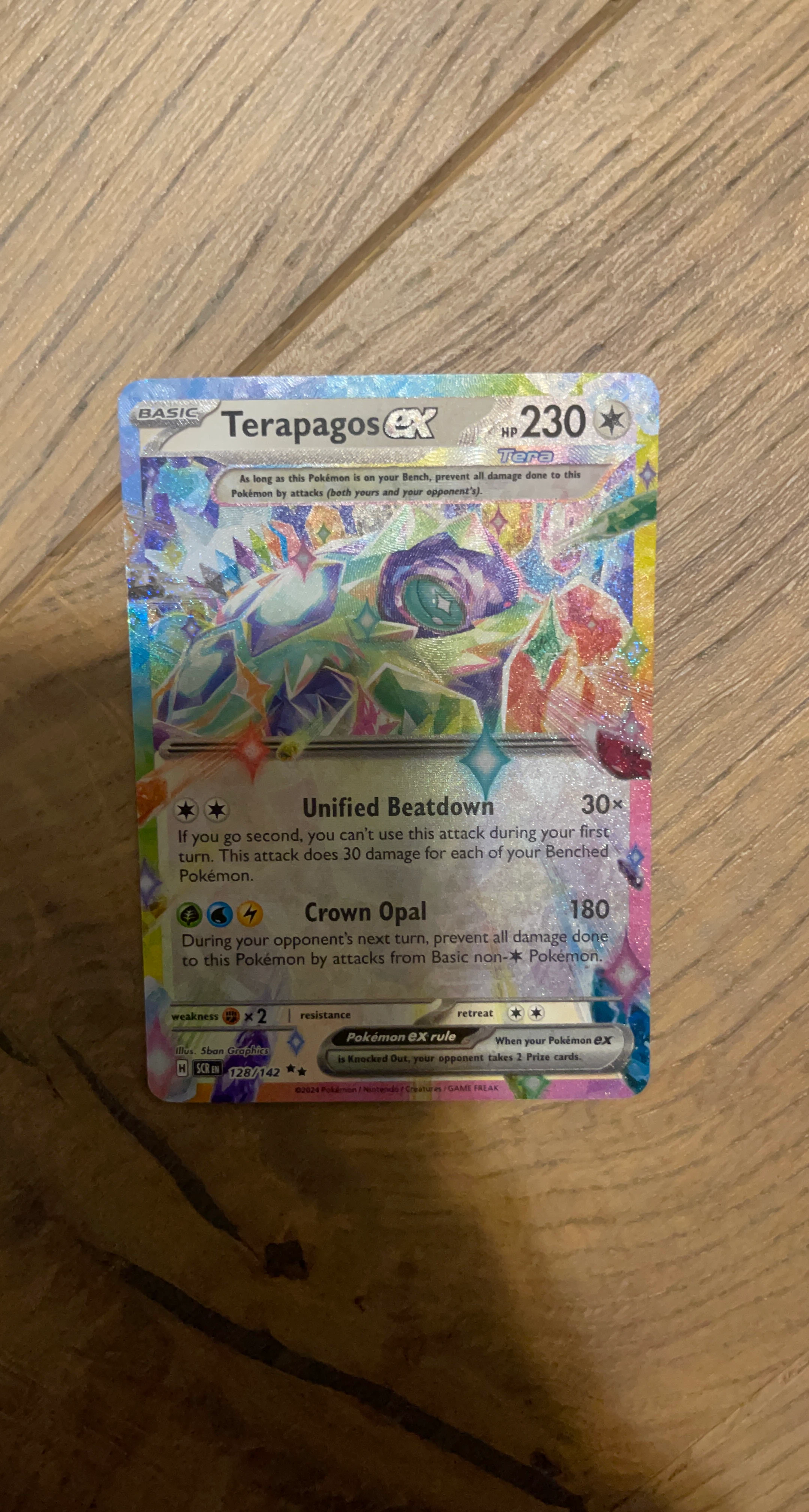 Pokémon Terapagos ex Trading Card 128/142