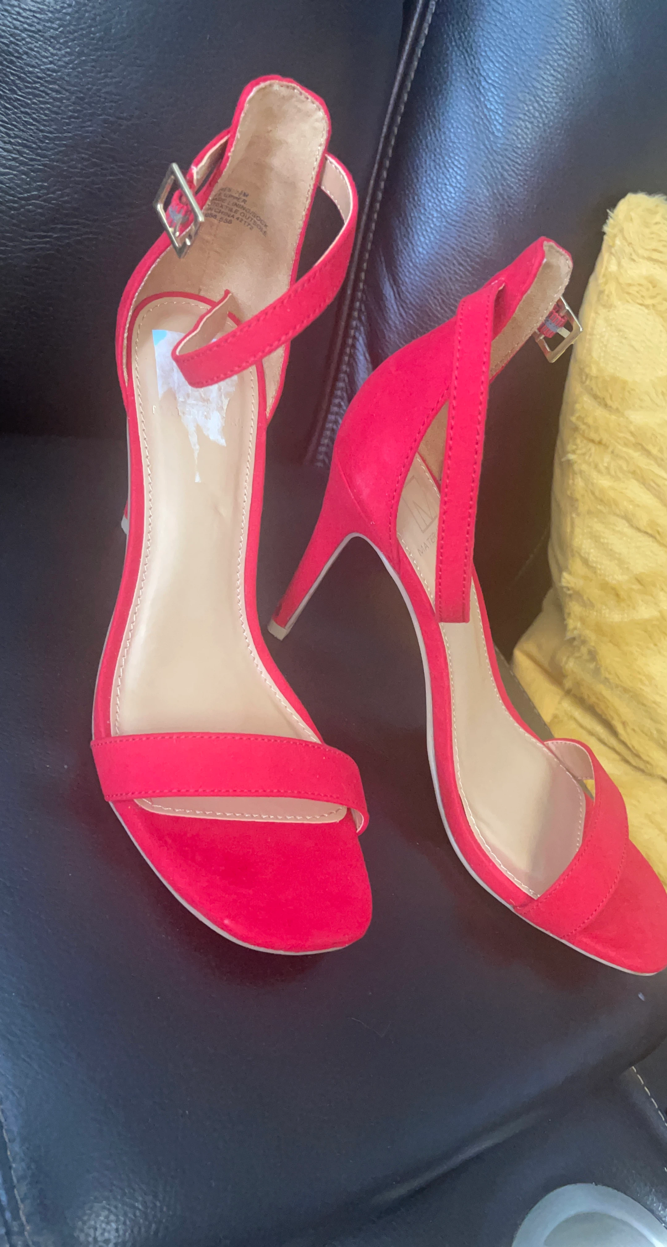 Women's Red Heeled Sandals Size 7M