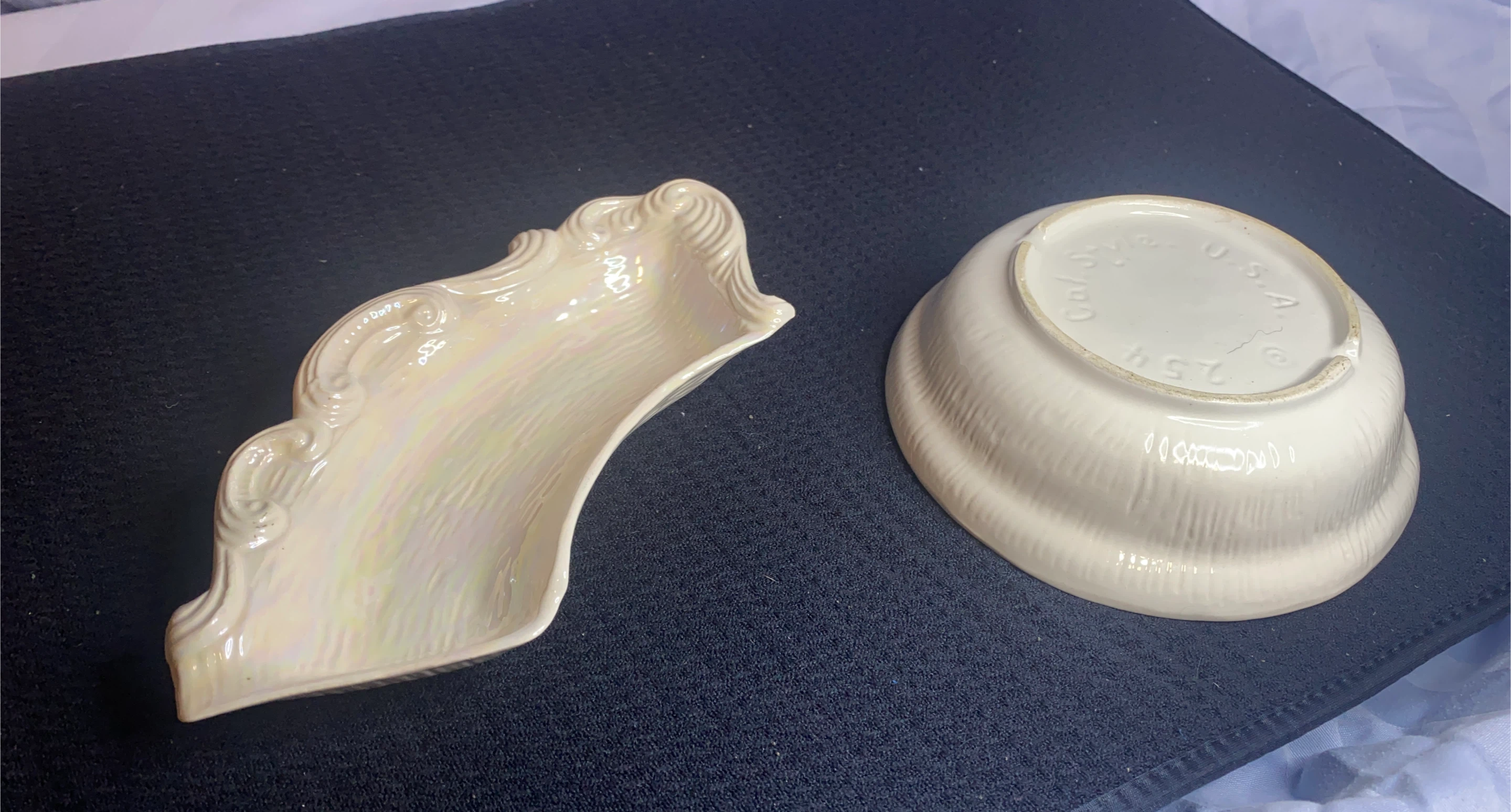Colsy Co. Creamy Iridescent Serving Dish