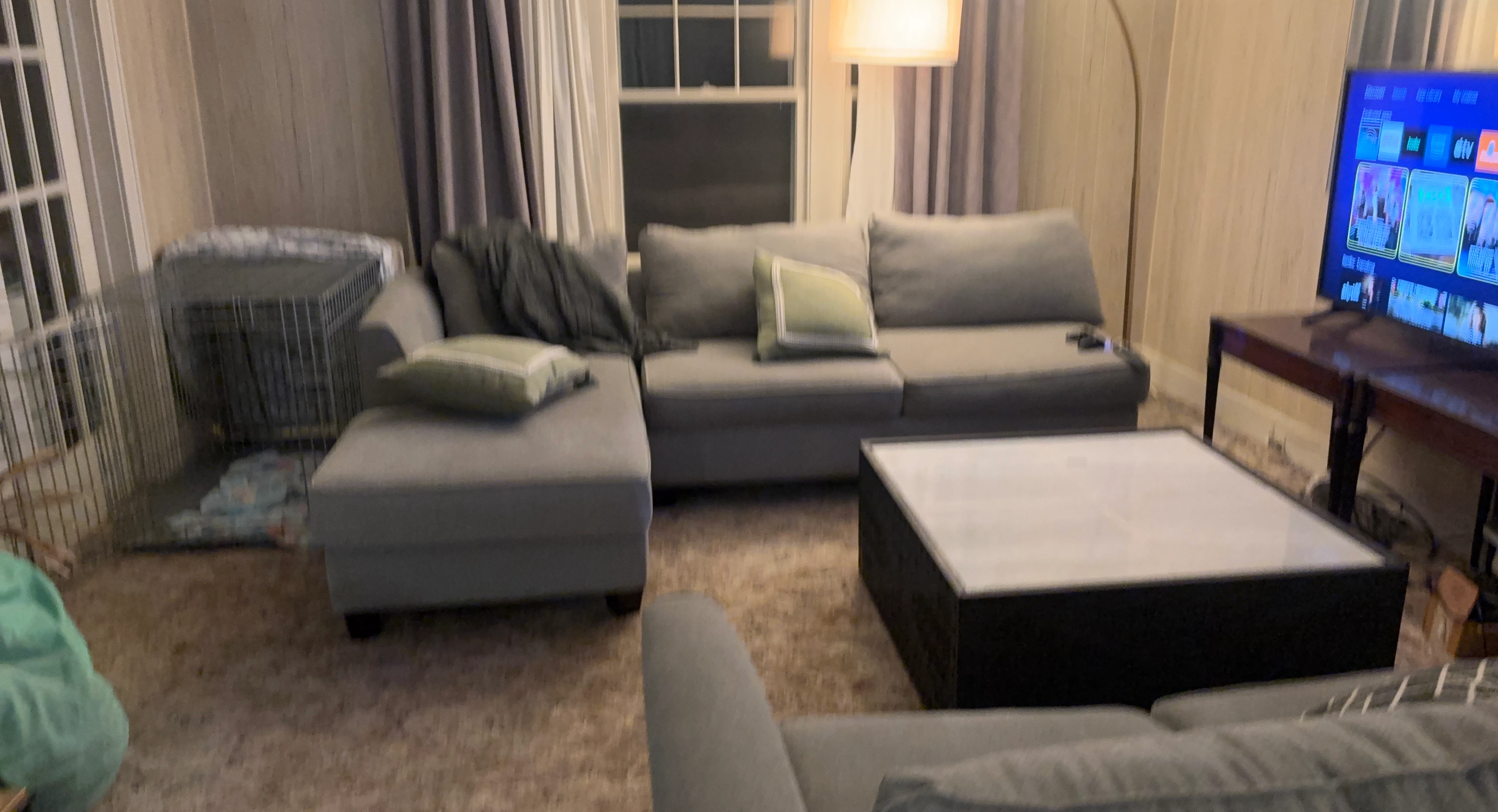 Gray Sectional Sofa with Chaise