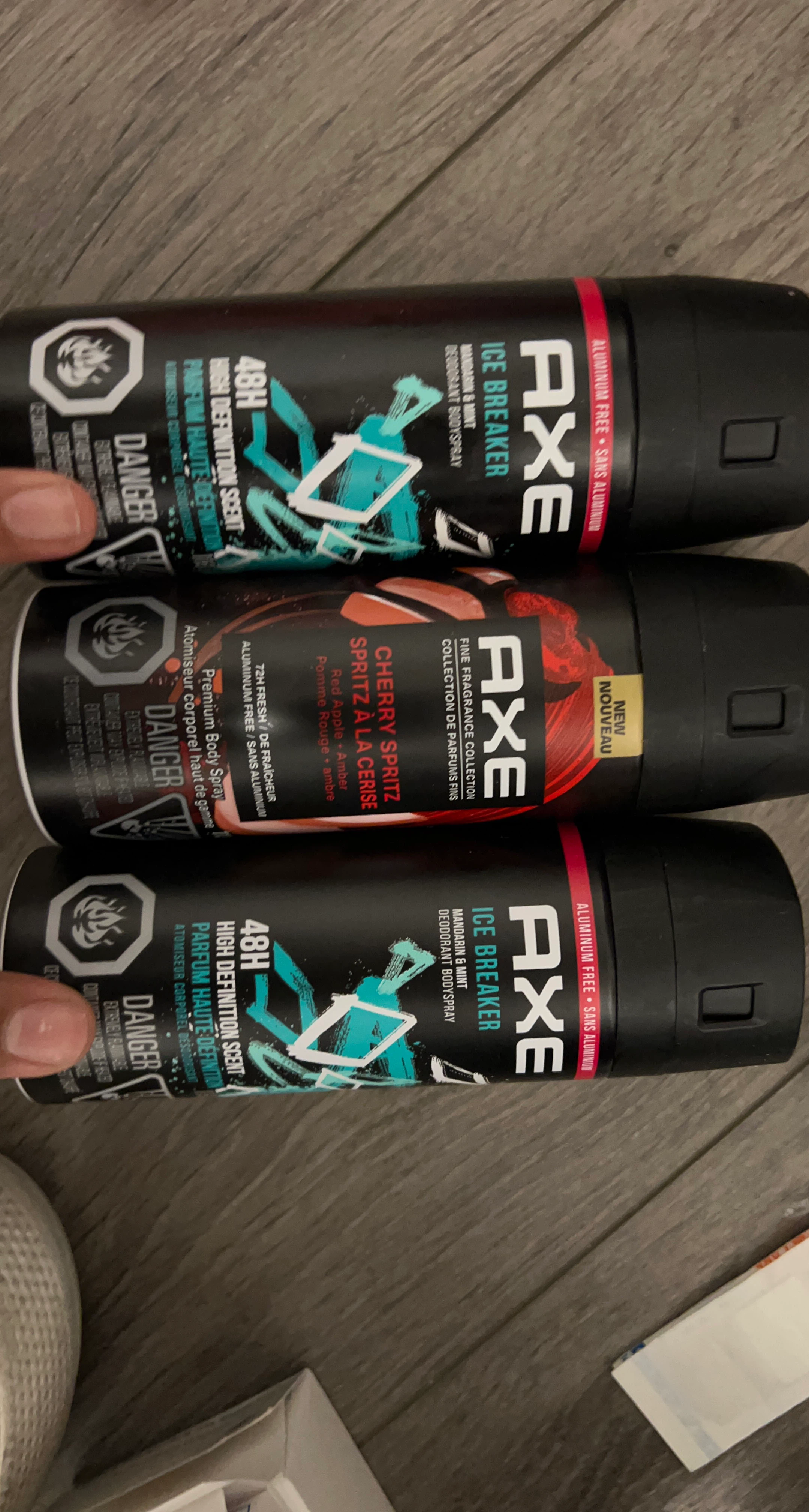 AXE Body Sprays - Ice Breaker & Cherry Spritz