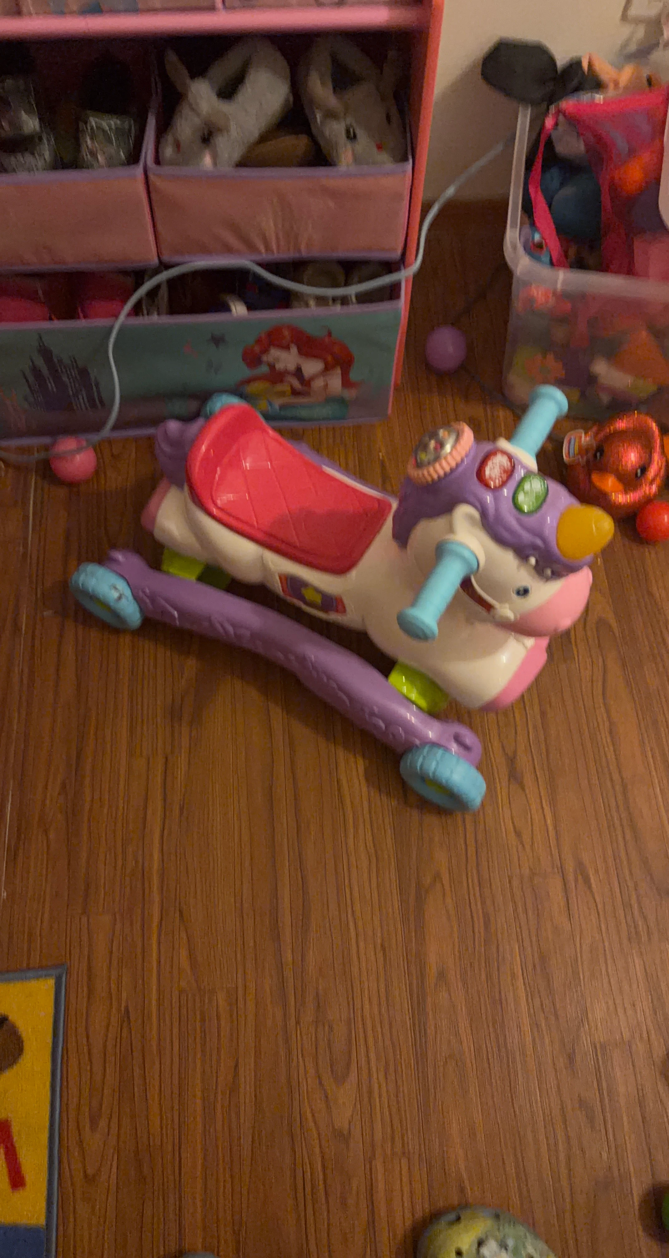 Purple Unicorn Rocker Ride-On Toy