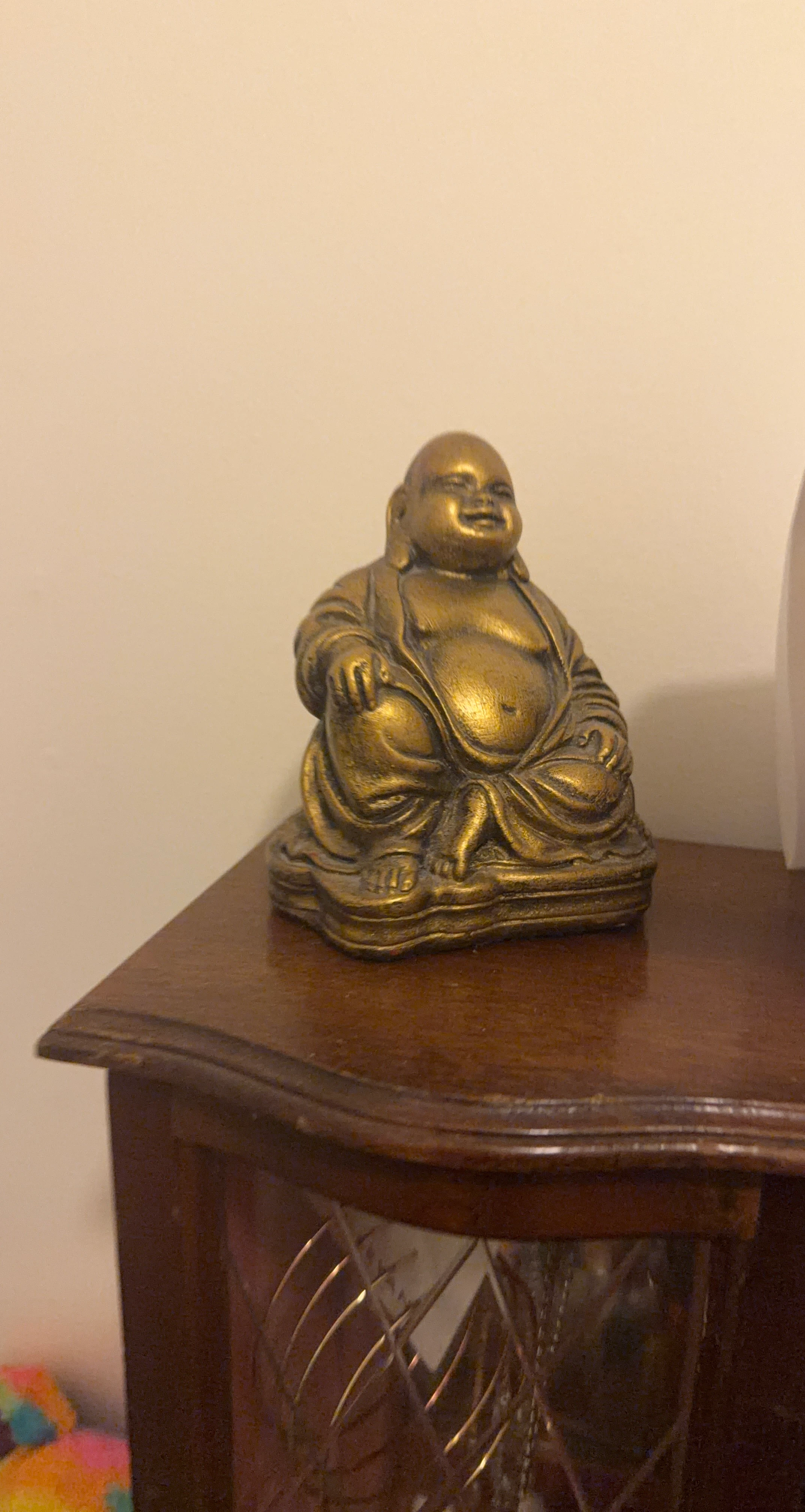 Gold Laughing Buddha Figurine