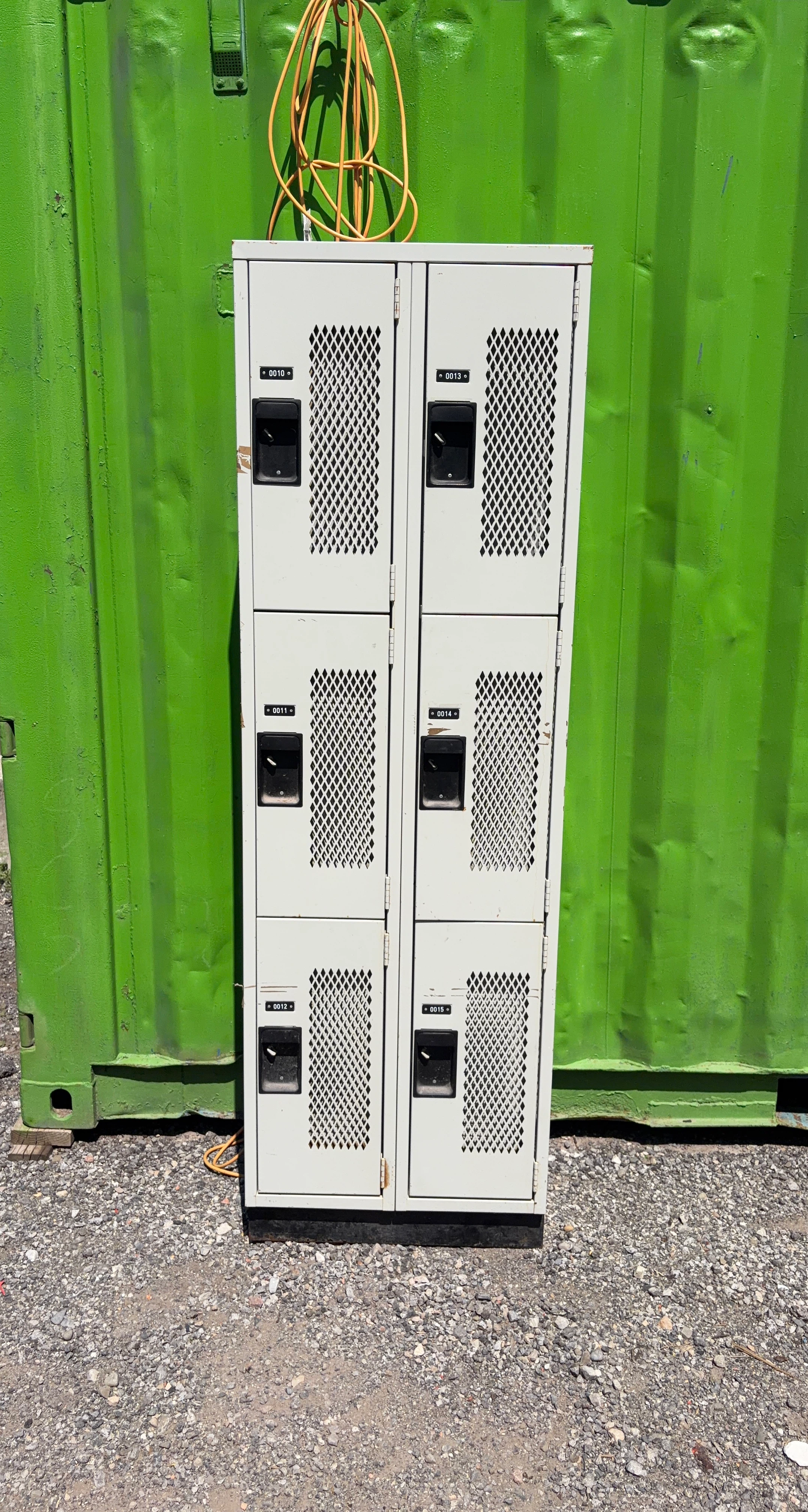 Six-Door Metal Locker Unit