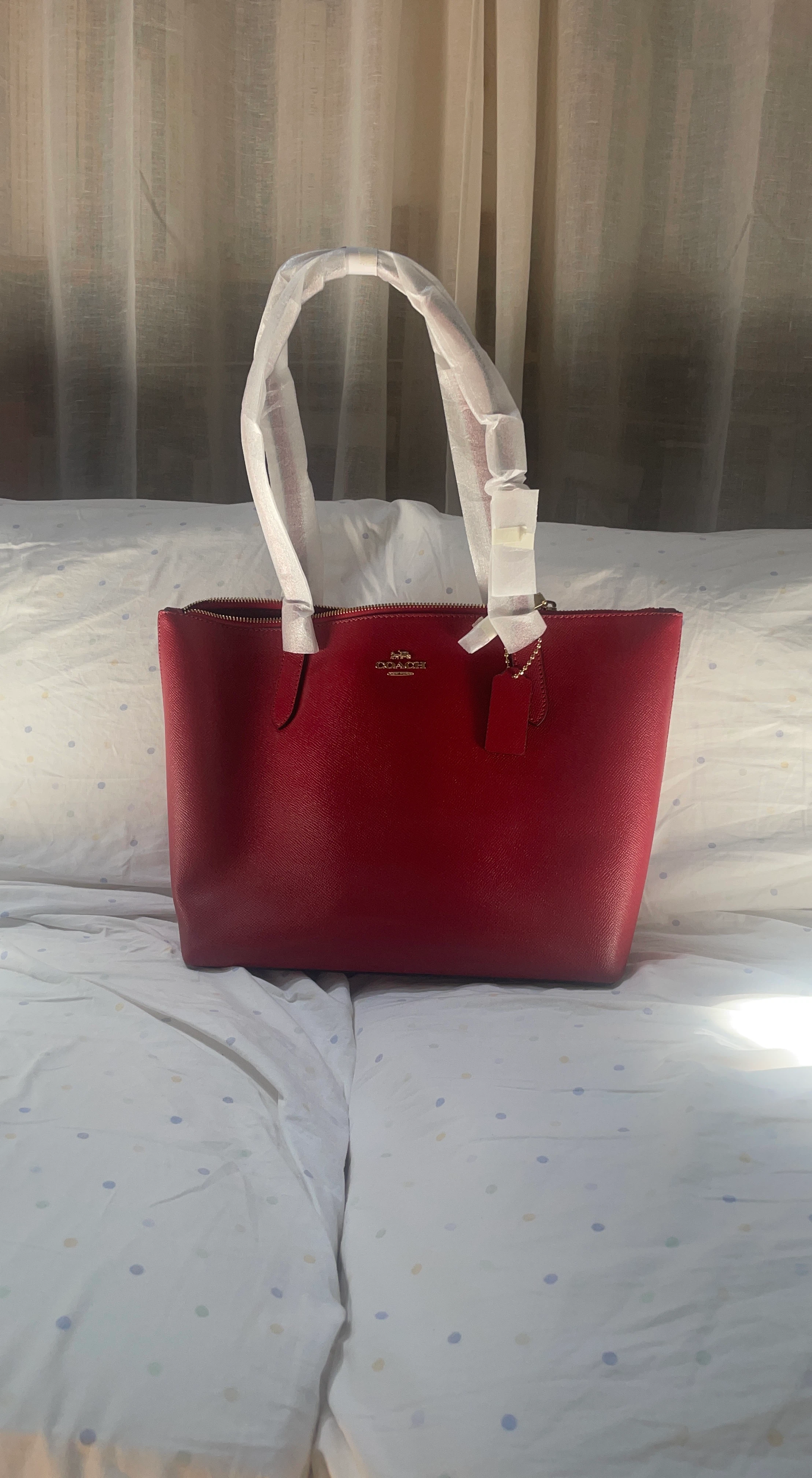Coach Red Tote Bag