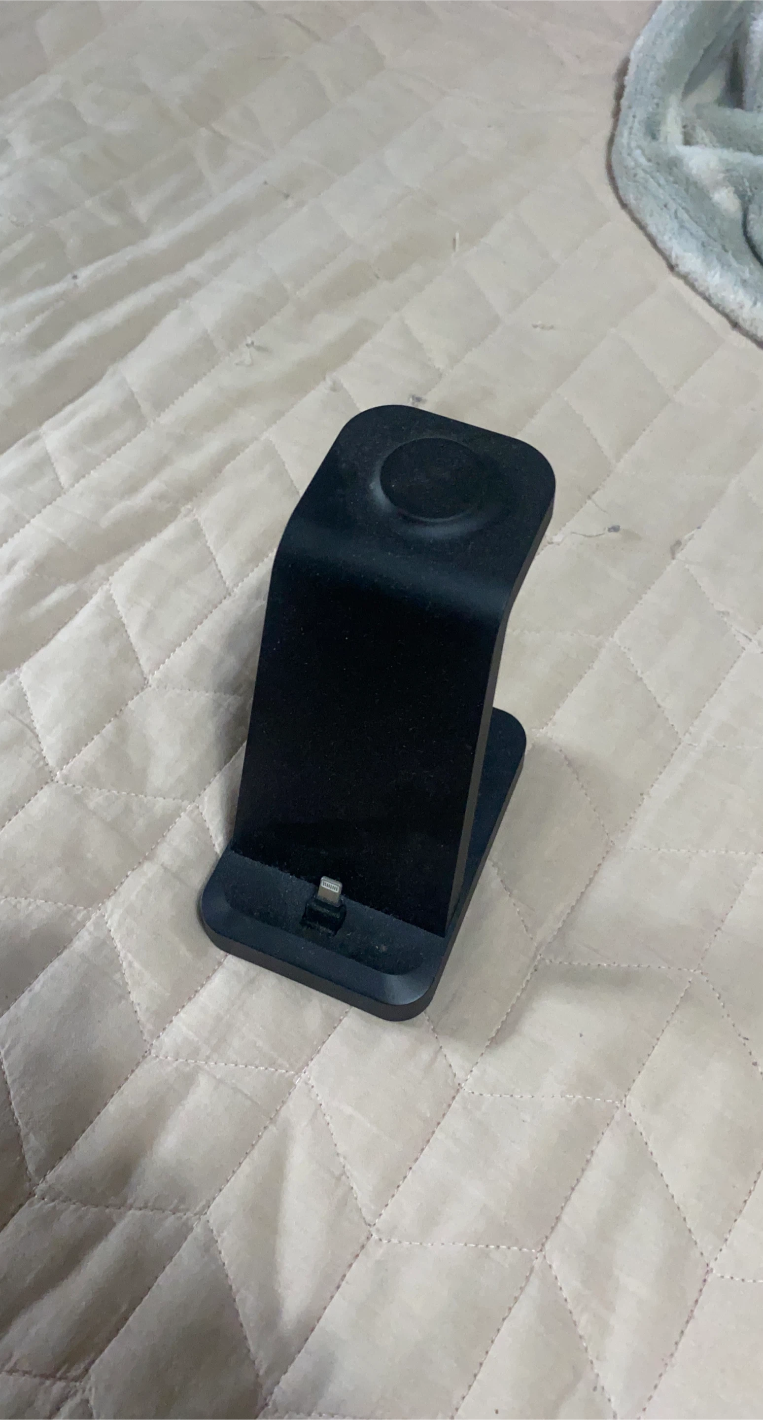Black Charging Dock Stand for iPhone and Apple Watch