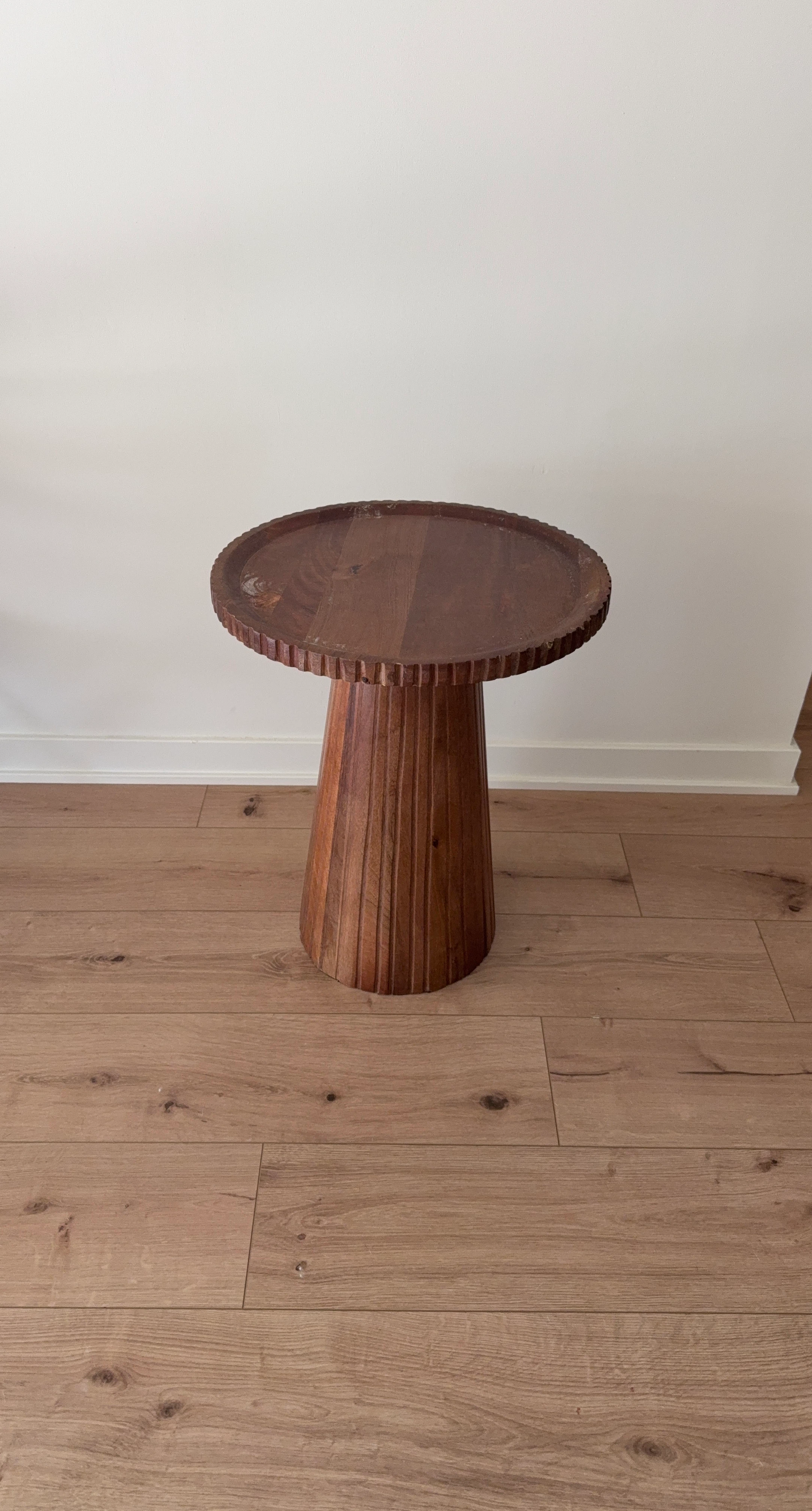 Vintage Carved Wooden Side Table