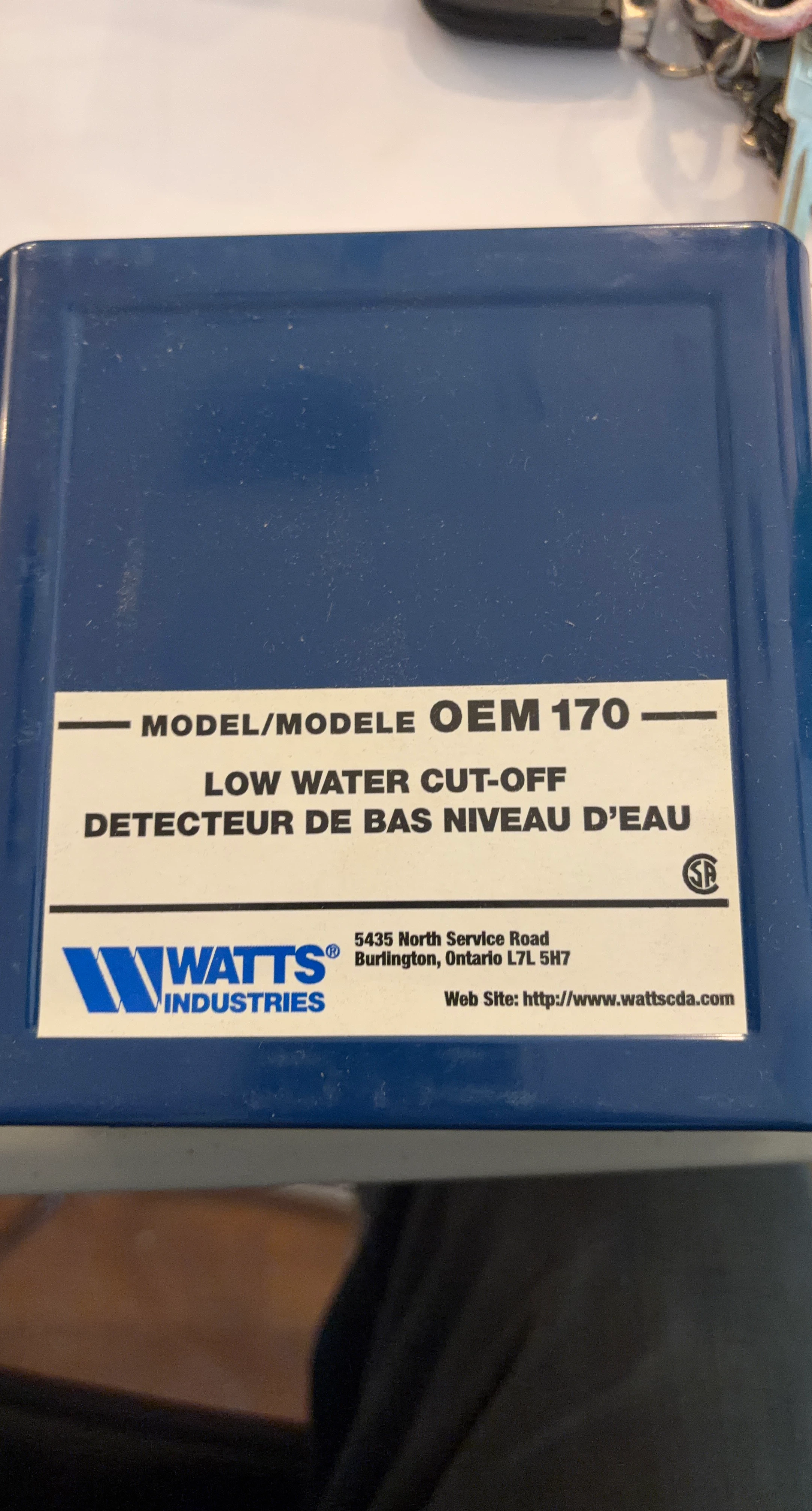 Watts Industries OEM 170 Low Water Cut-Off