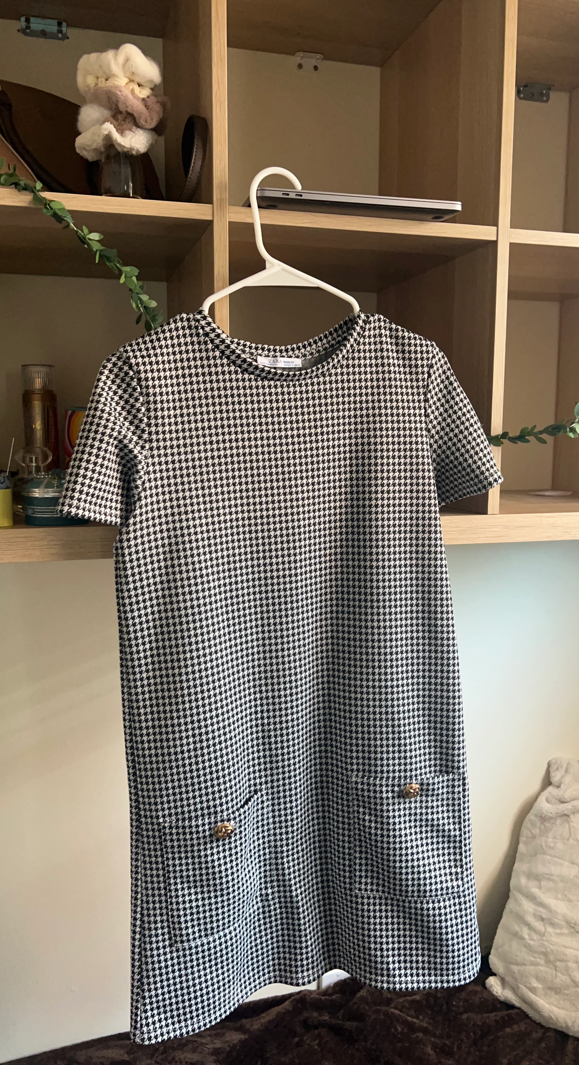 Zara Houndstooth Dress - Size S