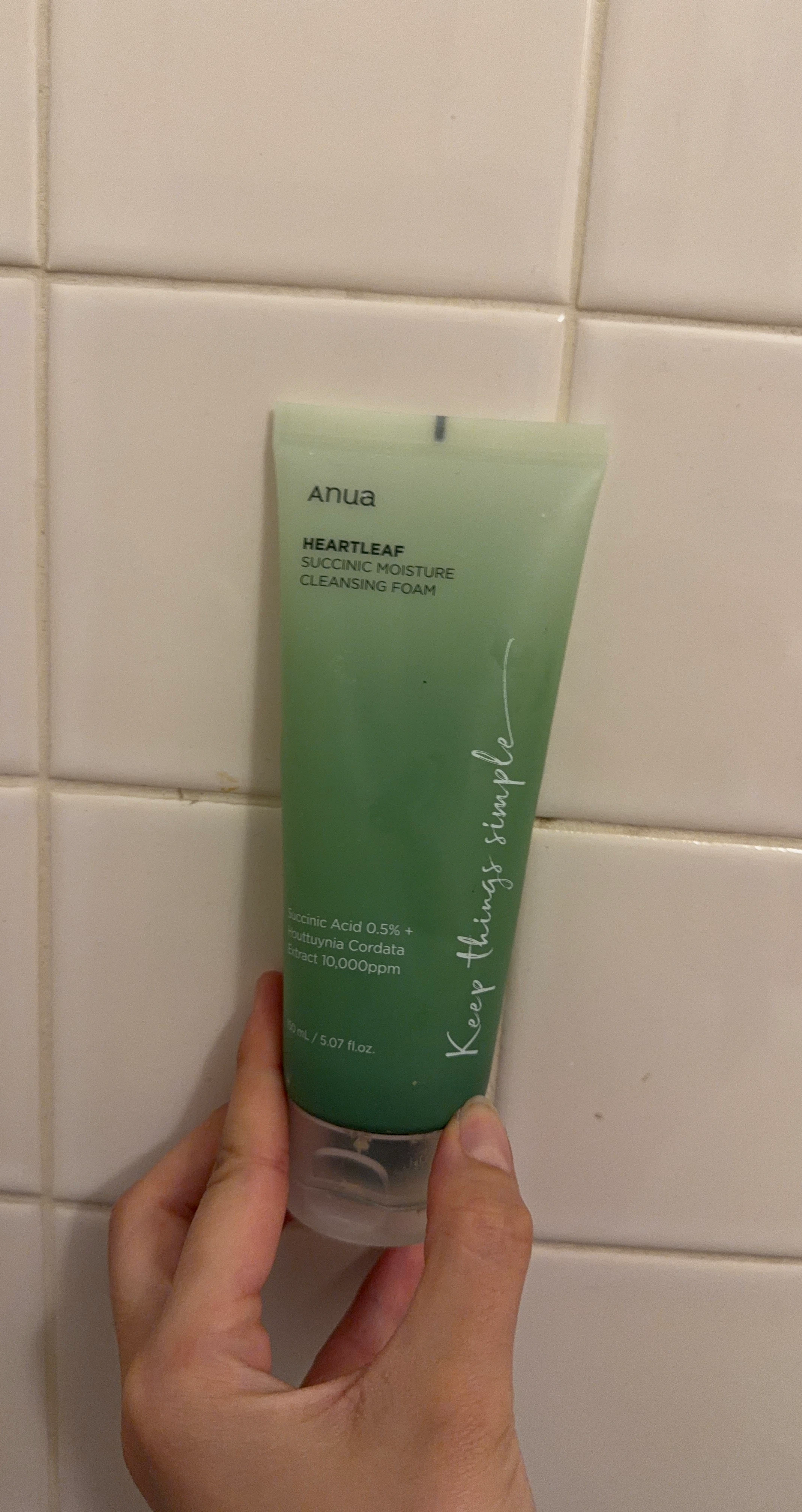 Anua Heartleaf Succinic Moisture Cleansing Foam