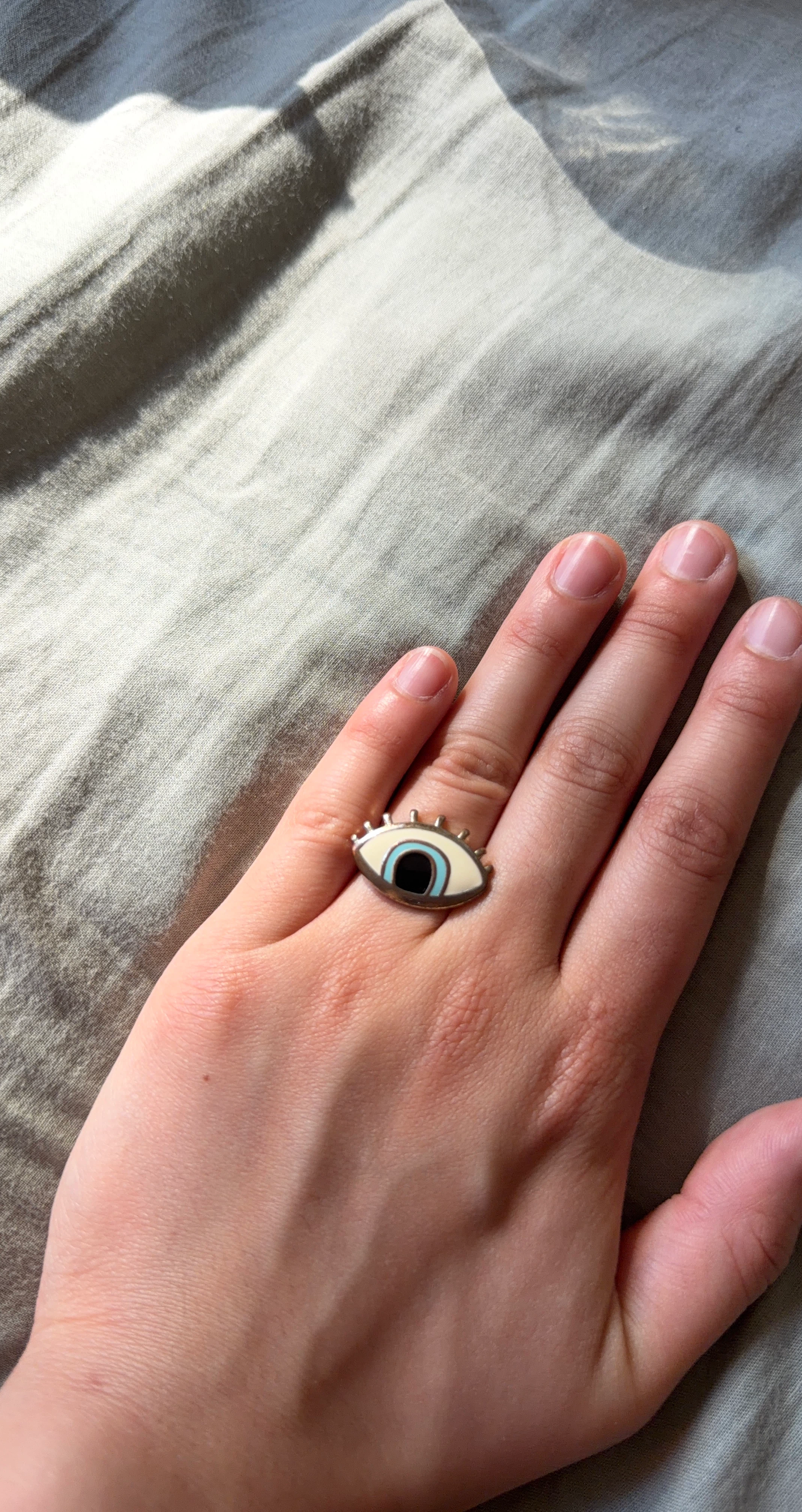 Cool boho eye ring