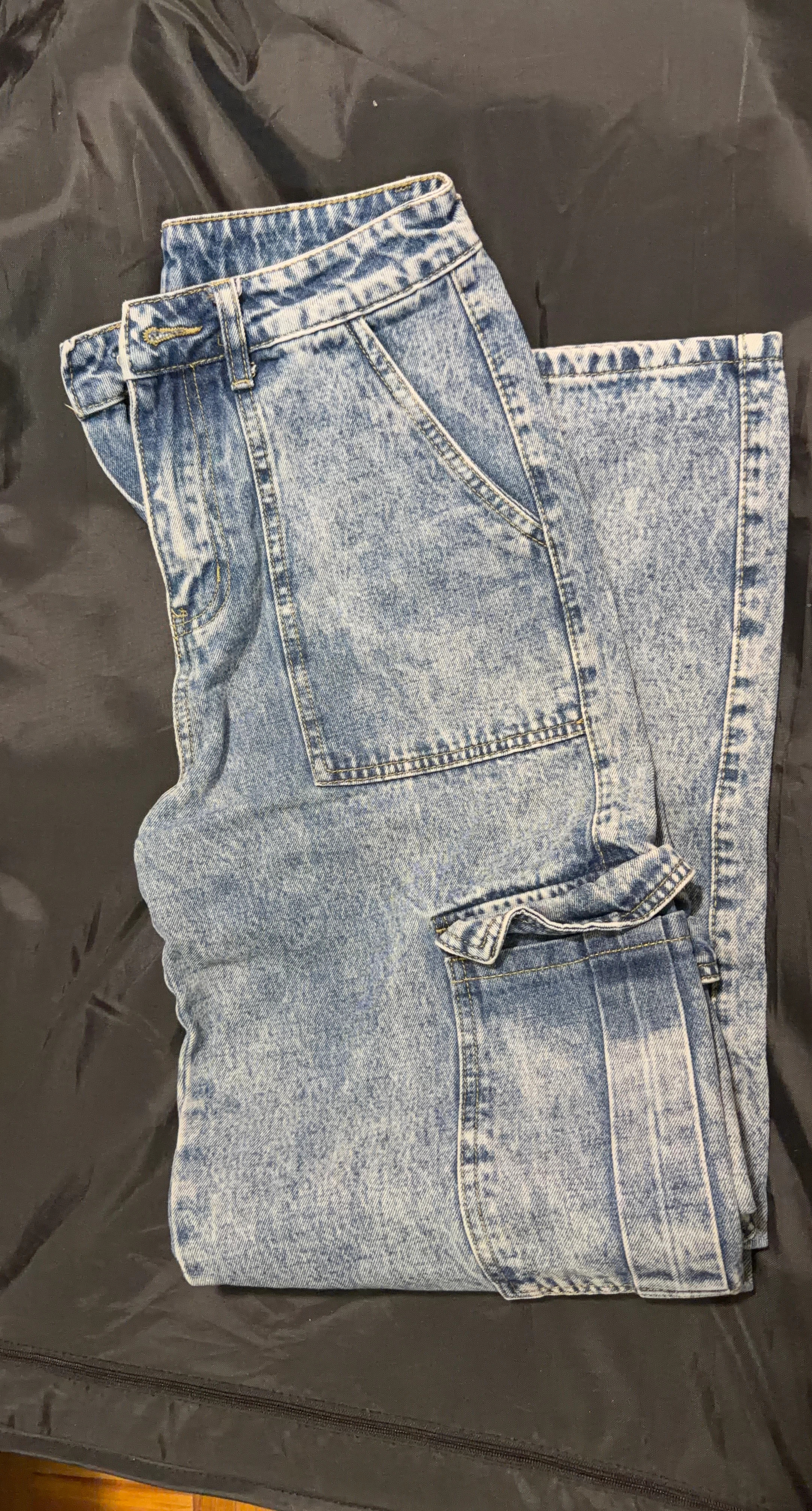 Denim Cargo Pants