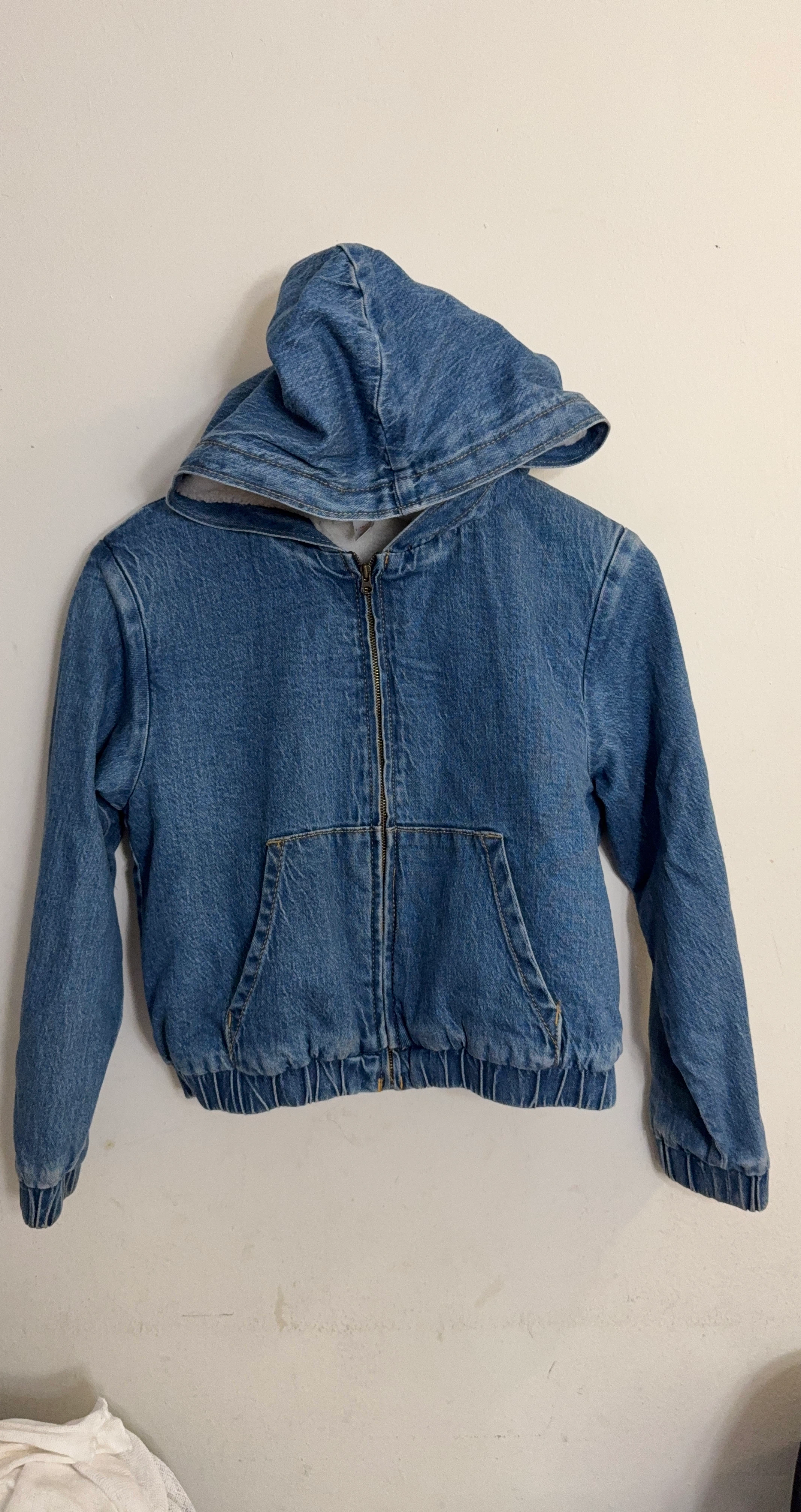 Cat & Jack Denim Sherpa Lined Hoodie