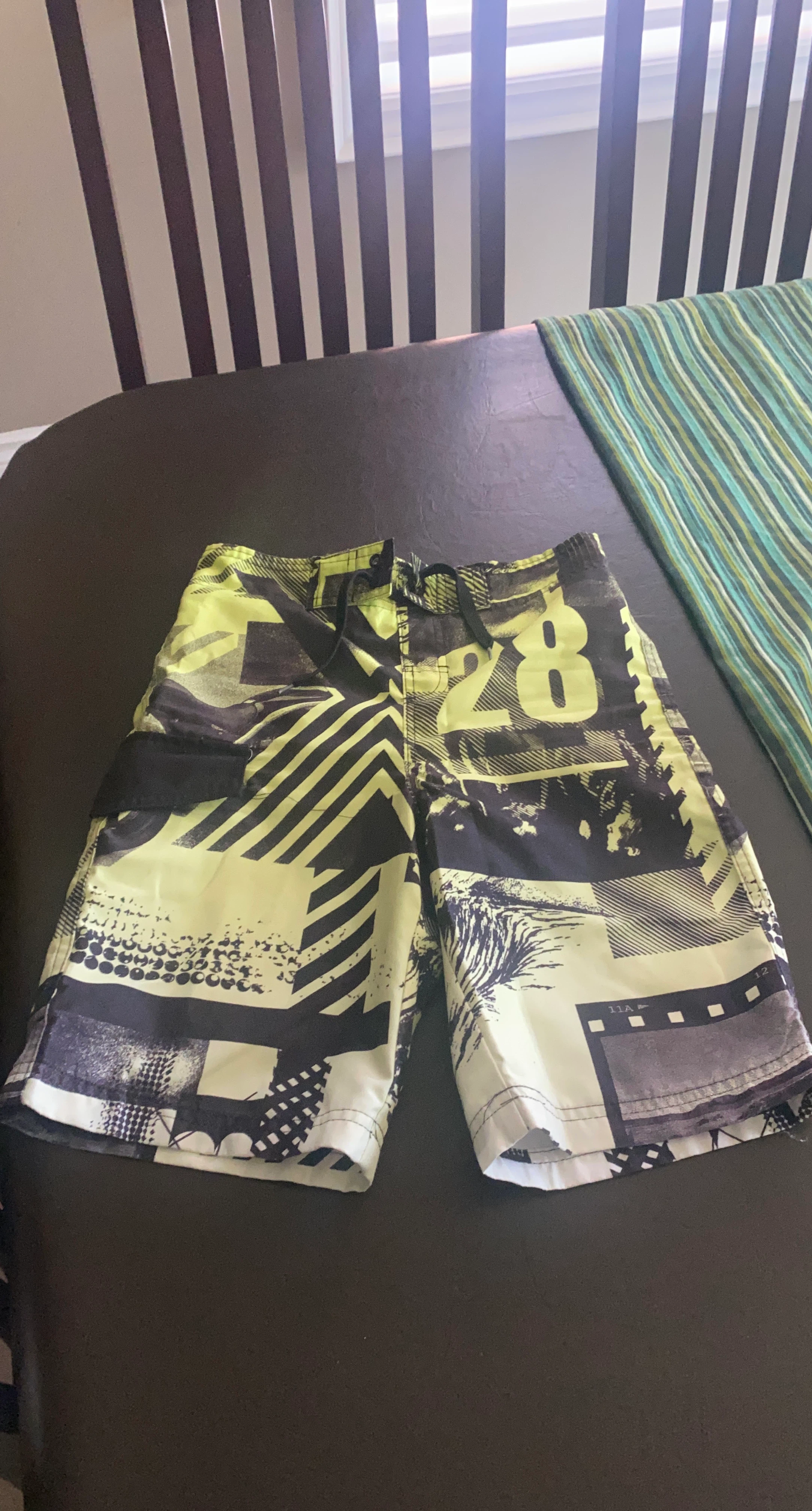Board Shorts with Graphic Print