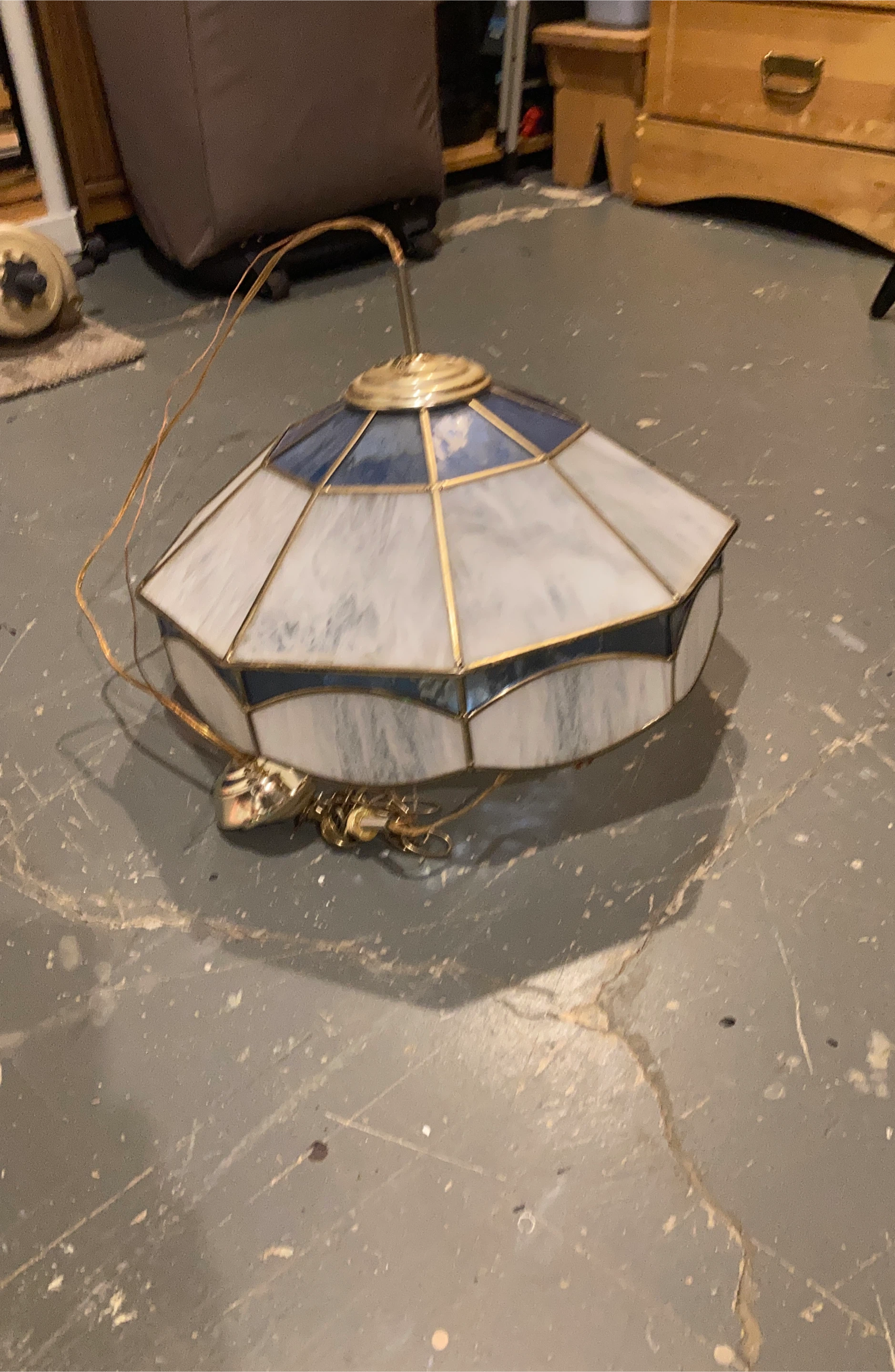 Stained Glass Pendant Light Fixture