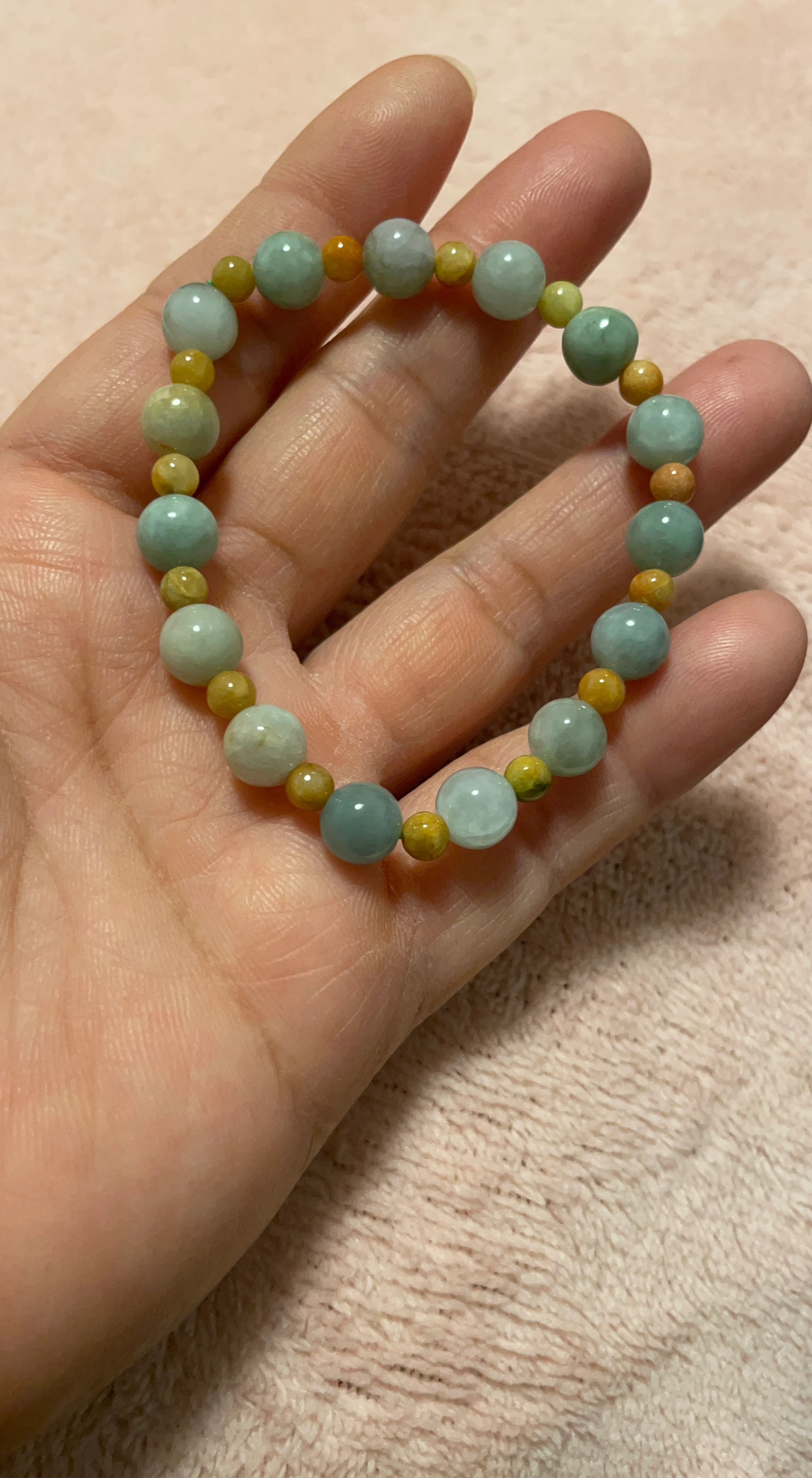 Jade and Jasper Bead Bracelet