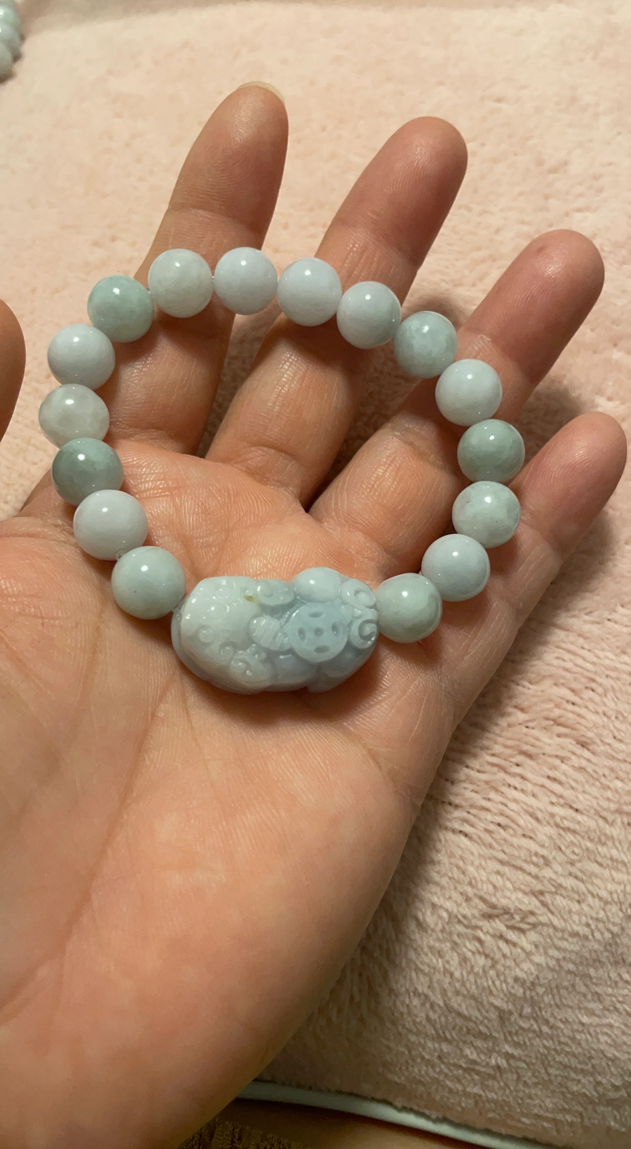 Jadeite Pixiu Charm Bracelet