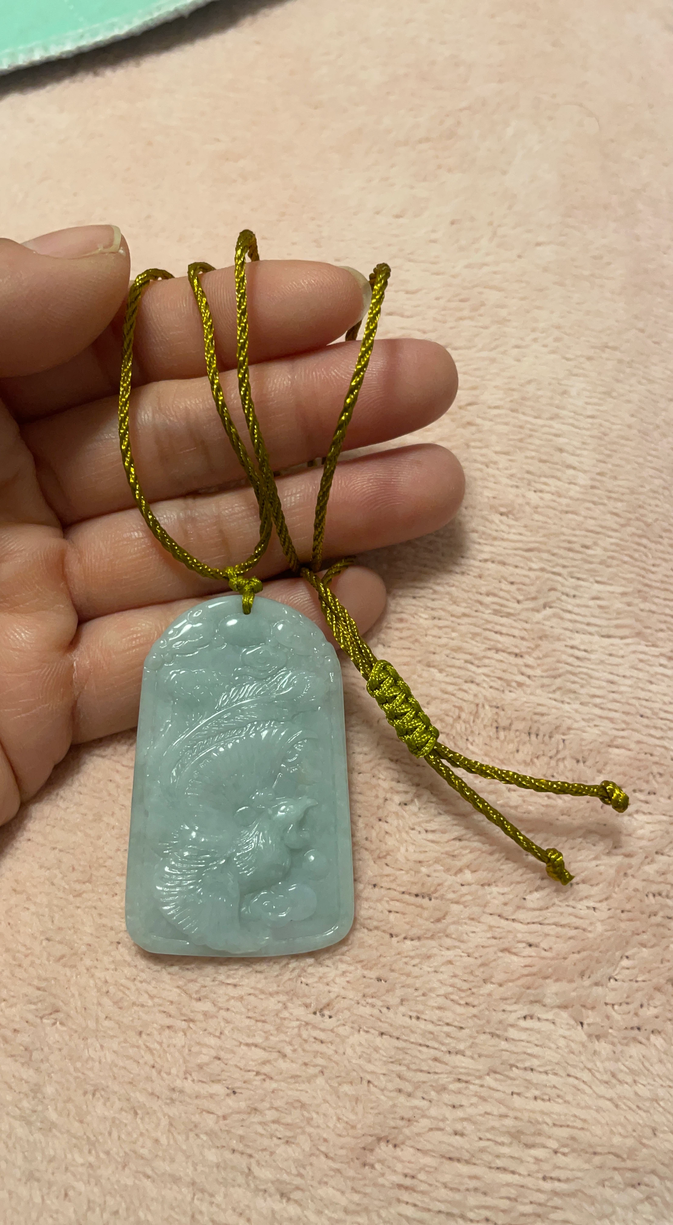 Carved Jade Pendant with Dragon