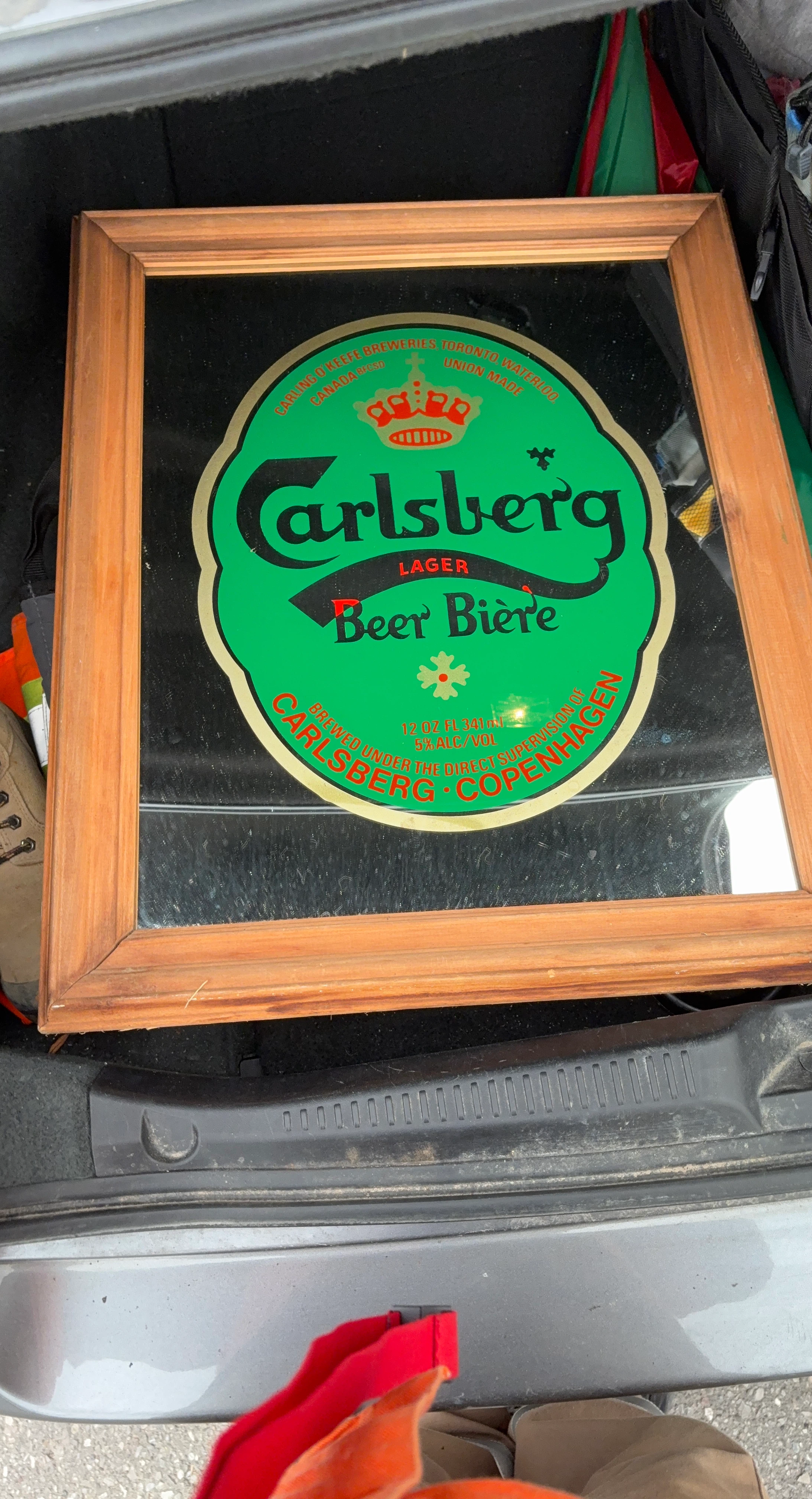 Vintage Carlsberg Beer Mirror