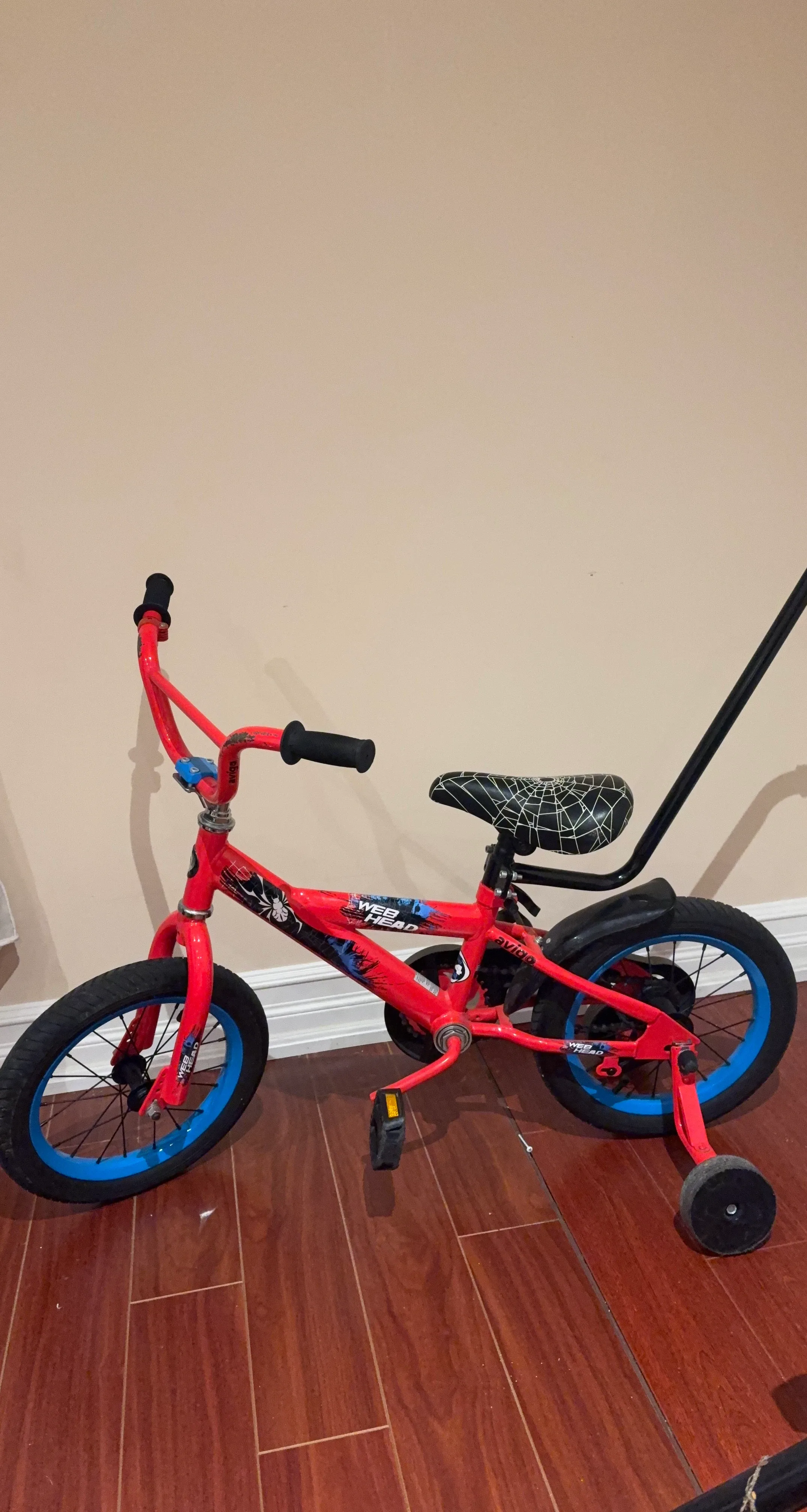 Red Web Head Kids Bicycle