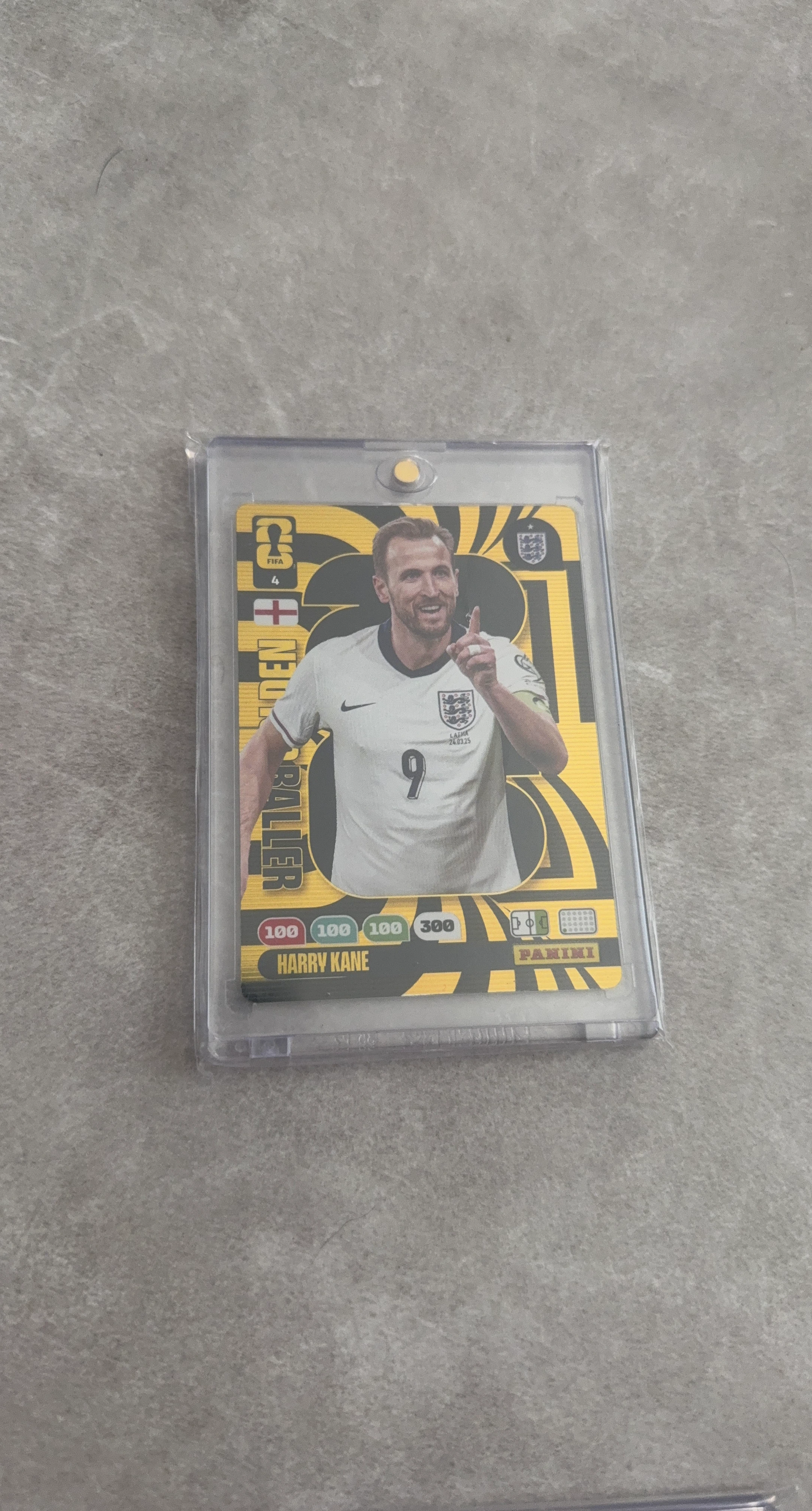 Panini Harry Kane Football Card Gold