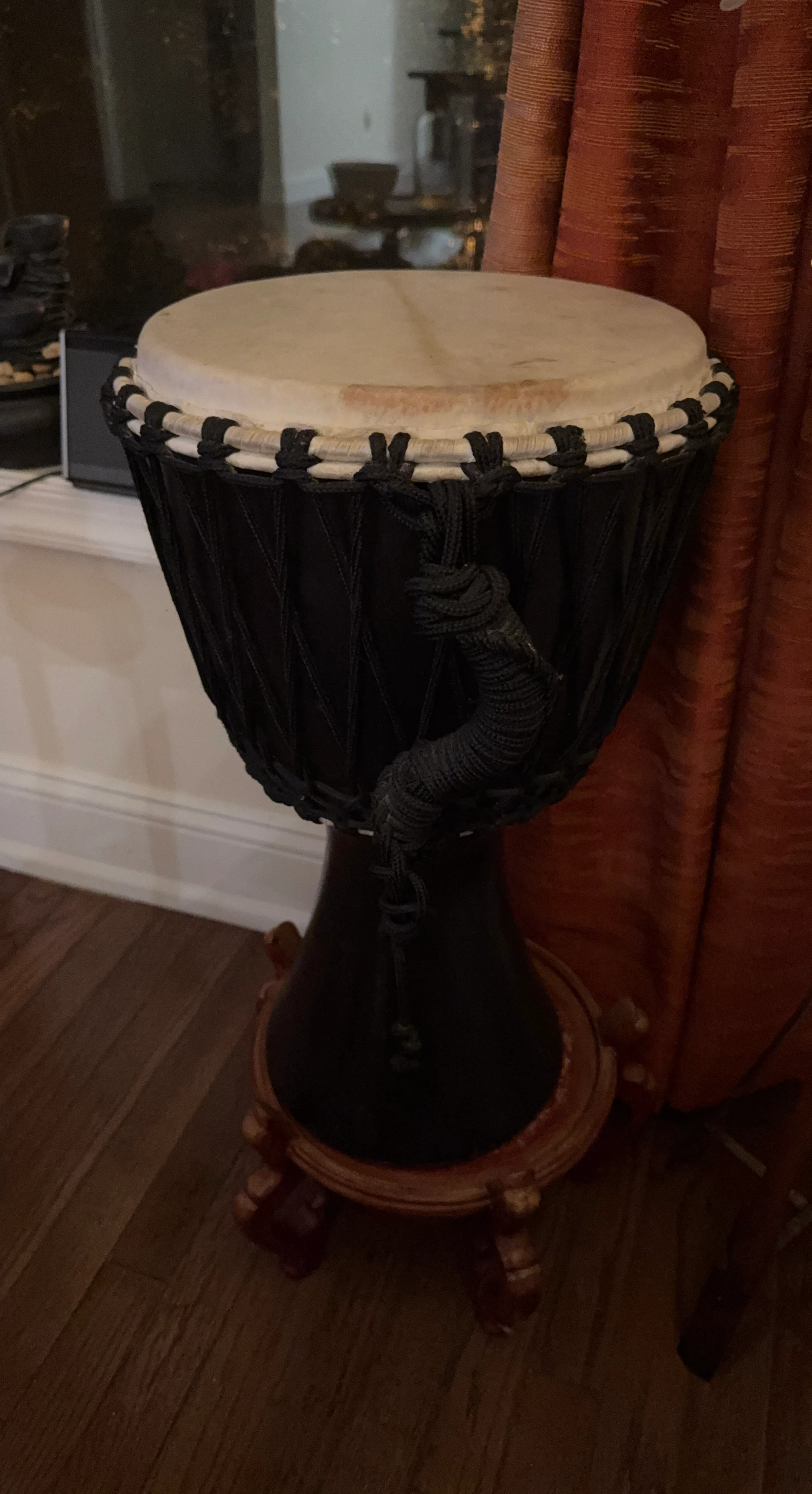 Djembe Drum with Wooden Stand