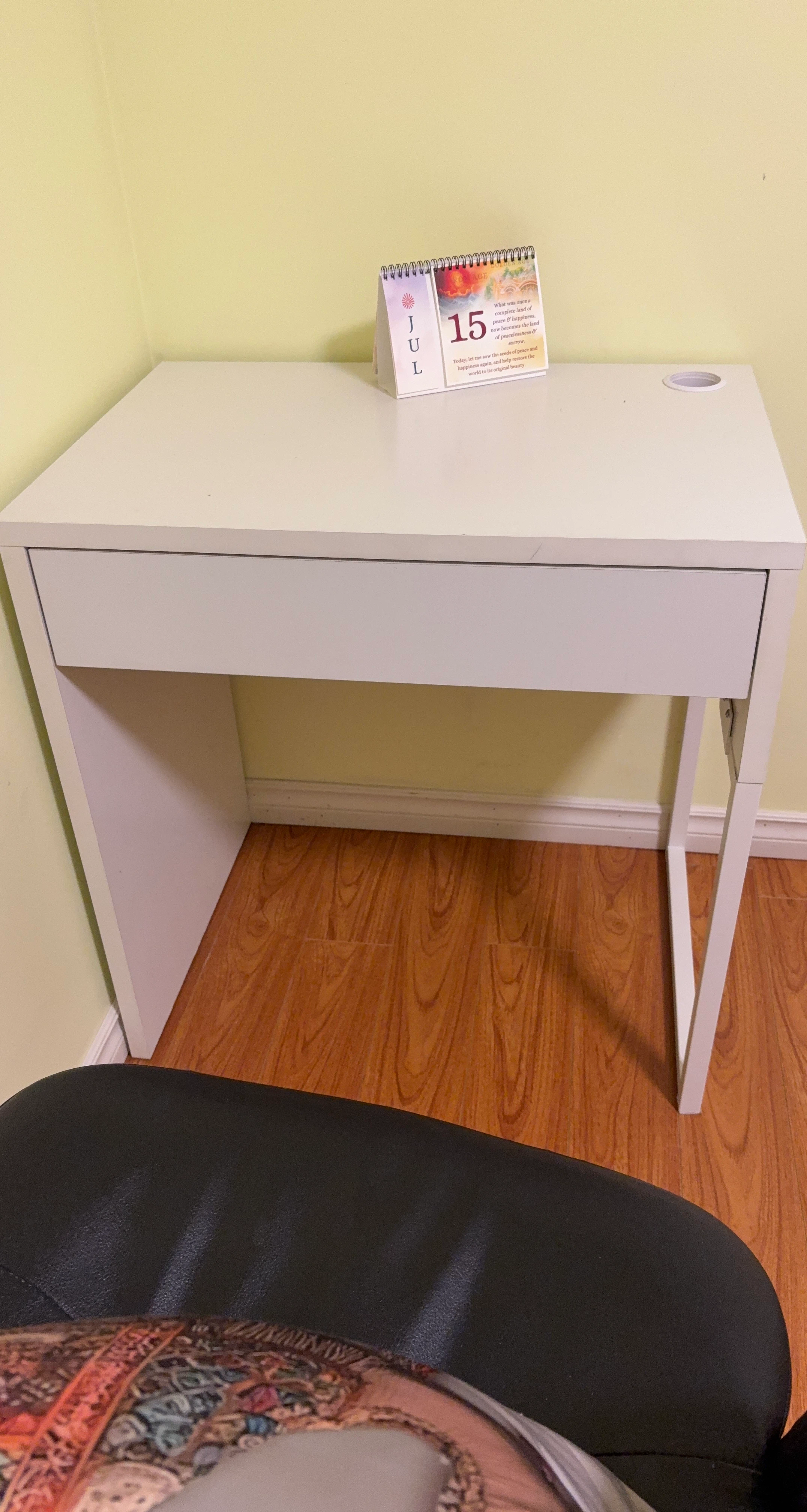 White Writing Desk with Drawer