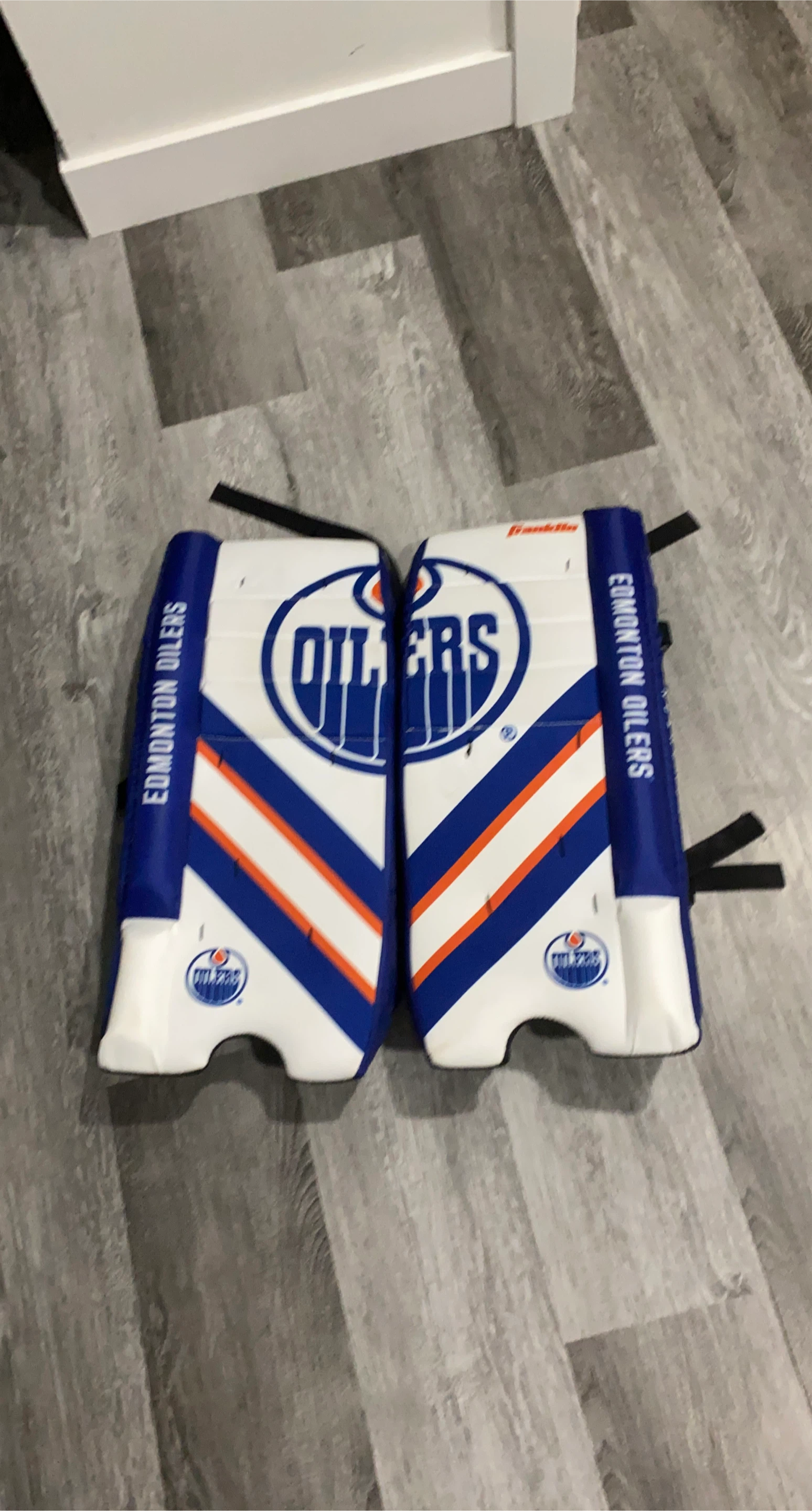 Franklin Edmonton Oilers Goalie Leg Pads