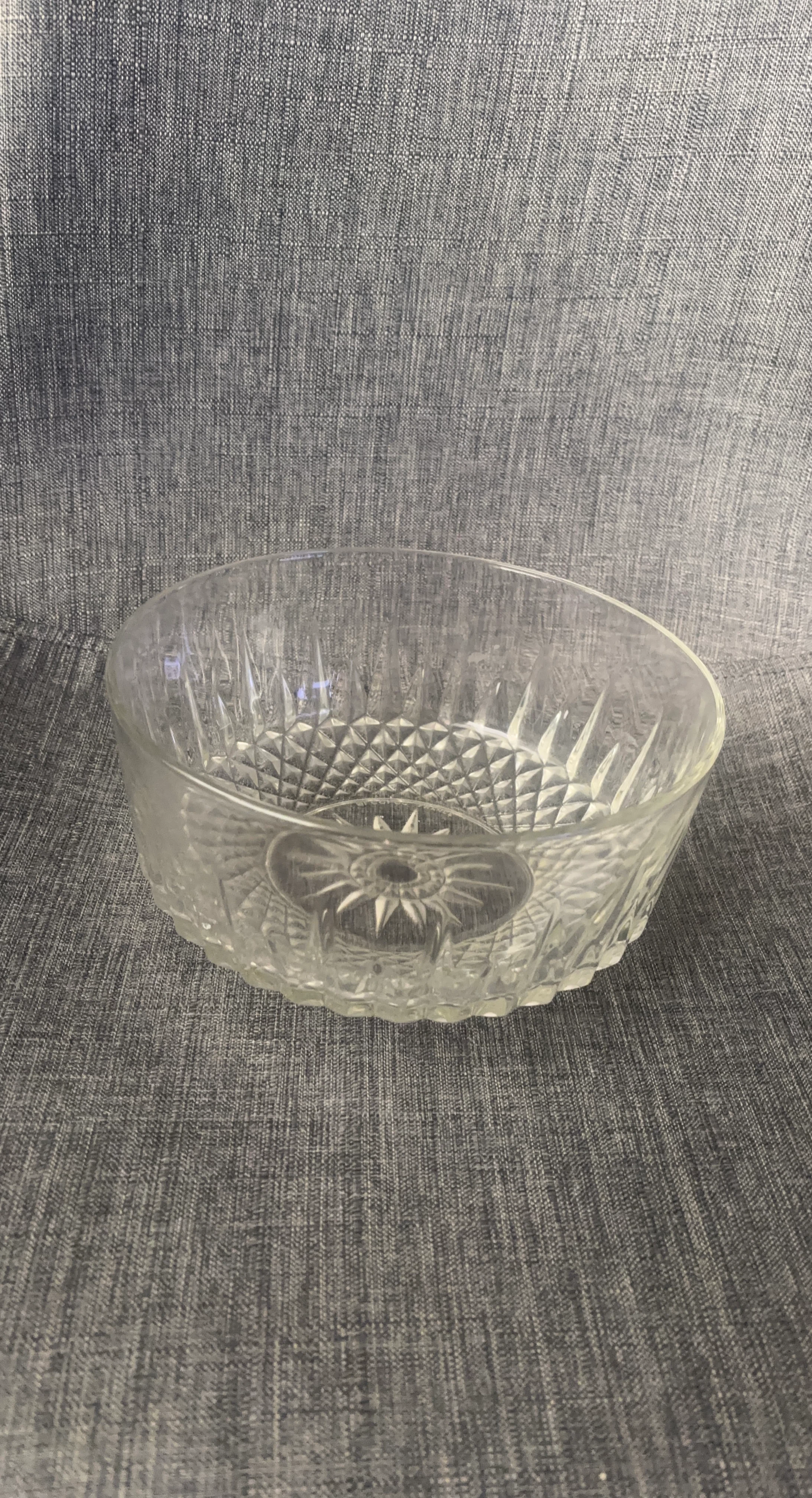 Clear Crystal Glass Serving Bowl