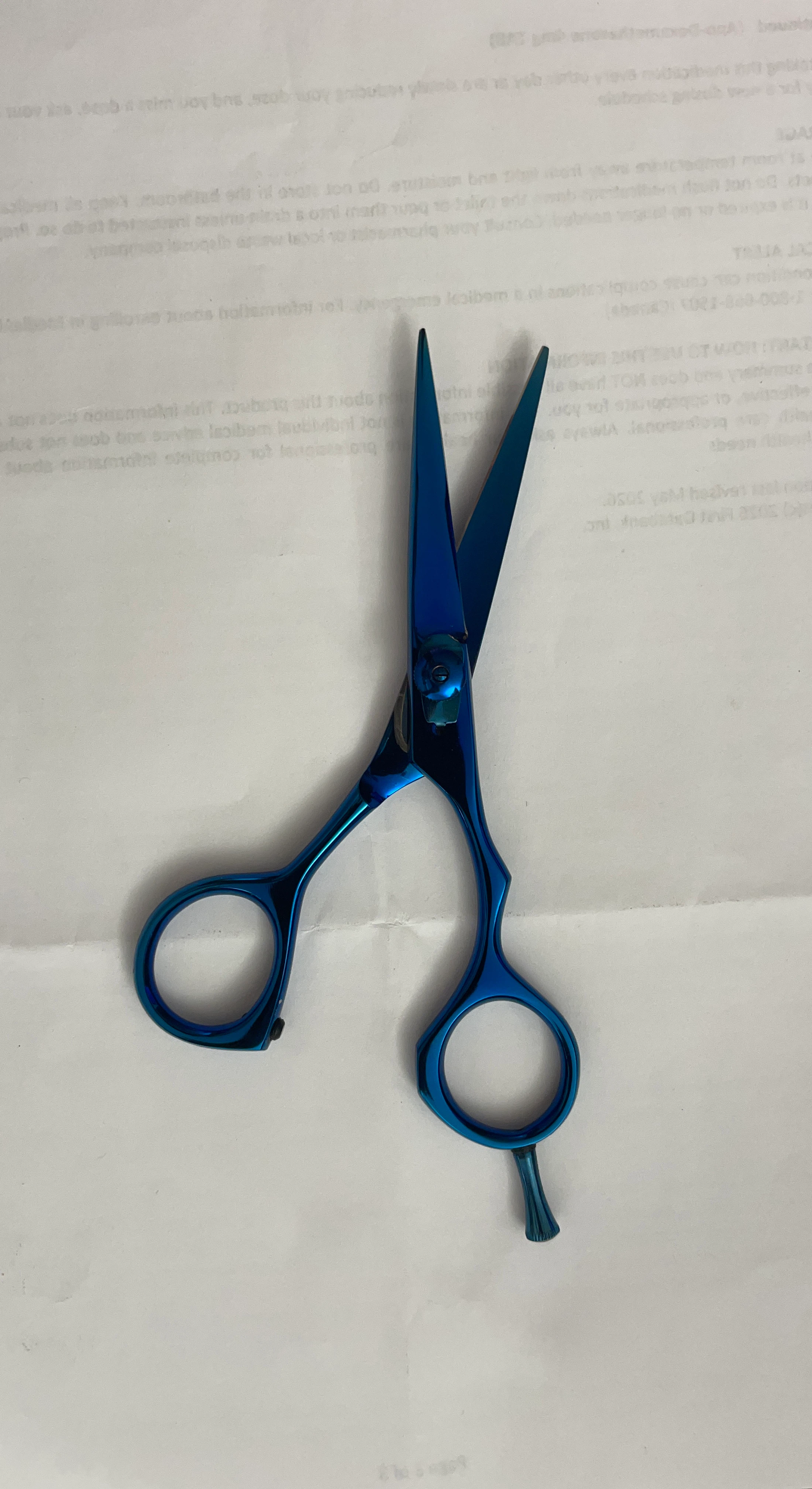 Blue Hair Cutting Scissors