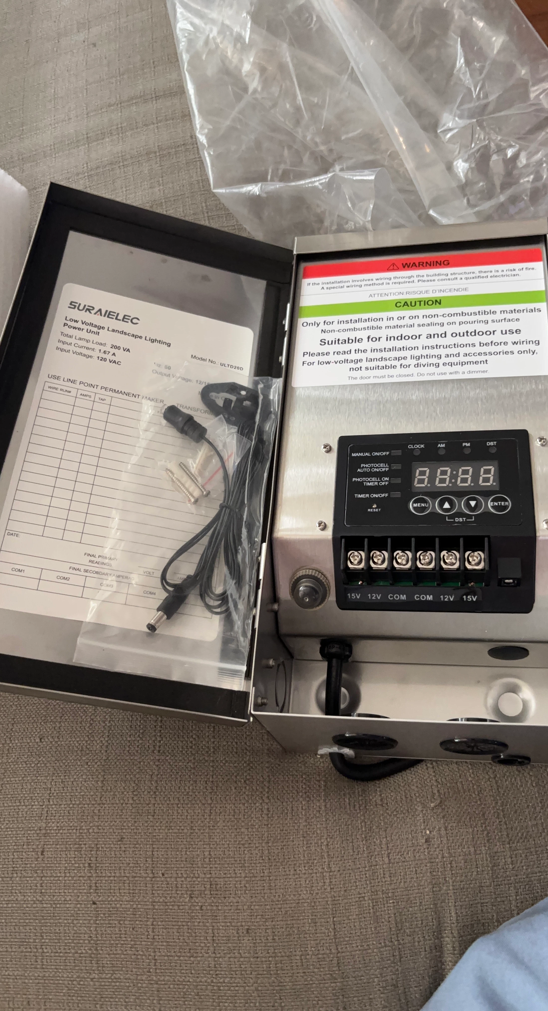 Suraielec Low Voltage Landscape Lighting Transformer