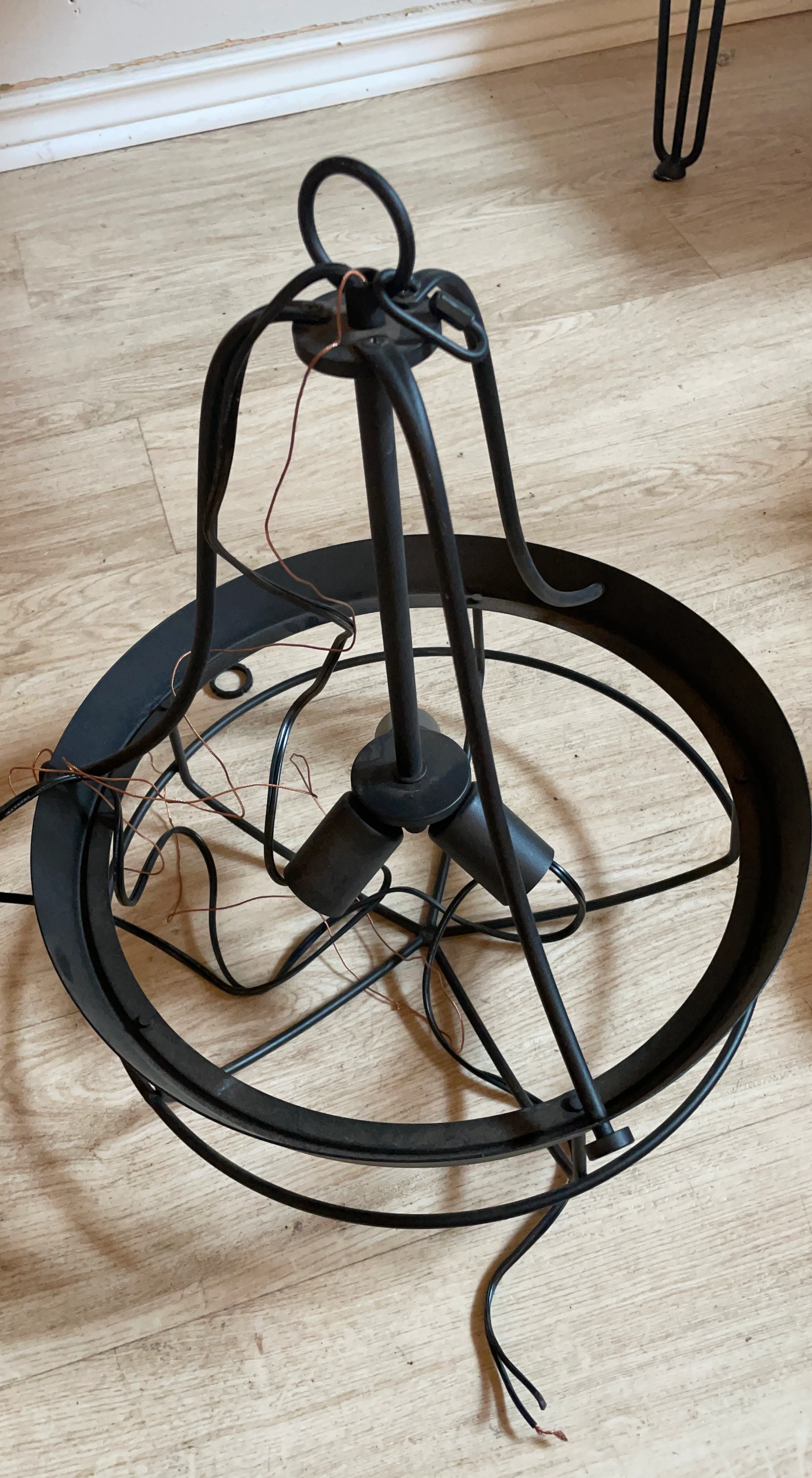 Black Metal Chandelier Fixture