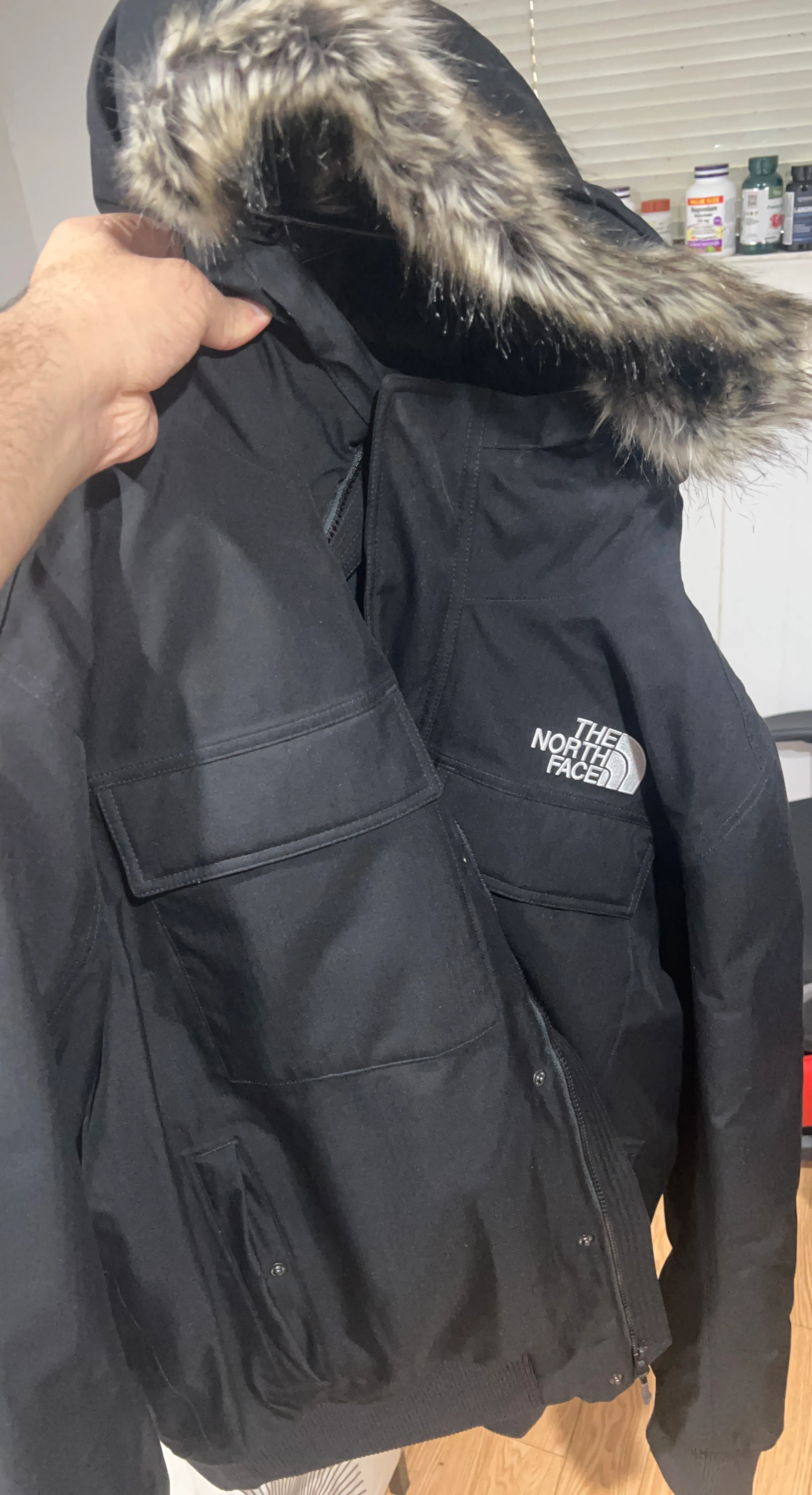 The North Face Black Parka Jacket with Fur Hood