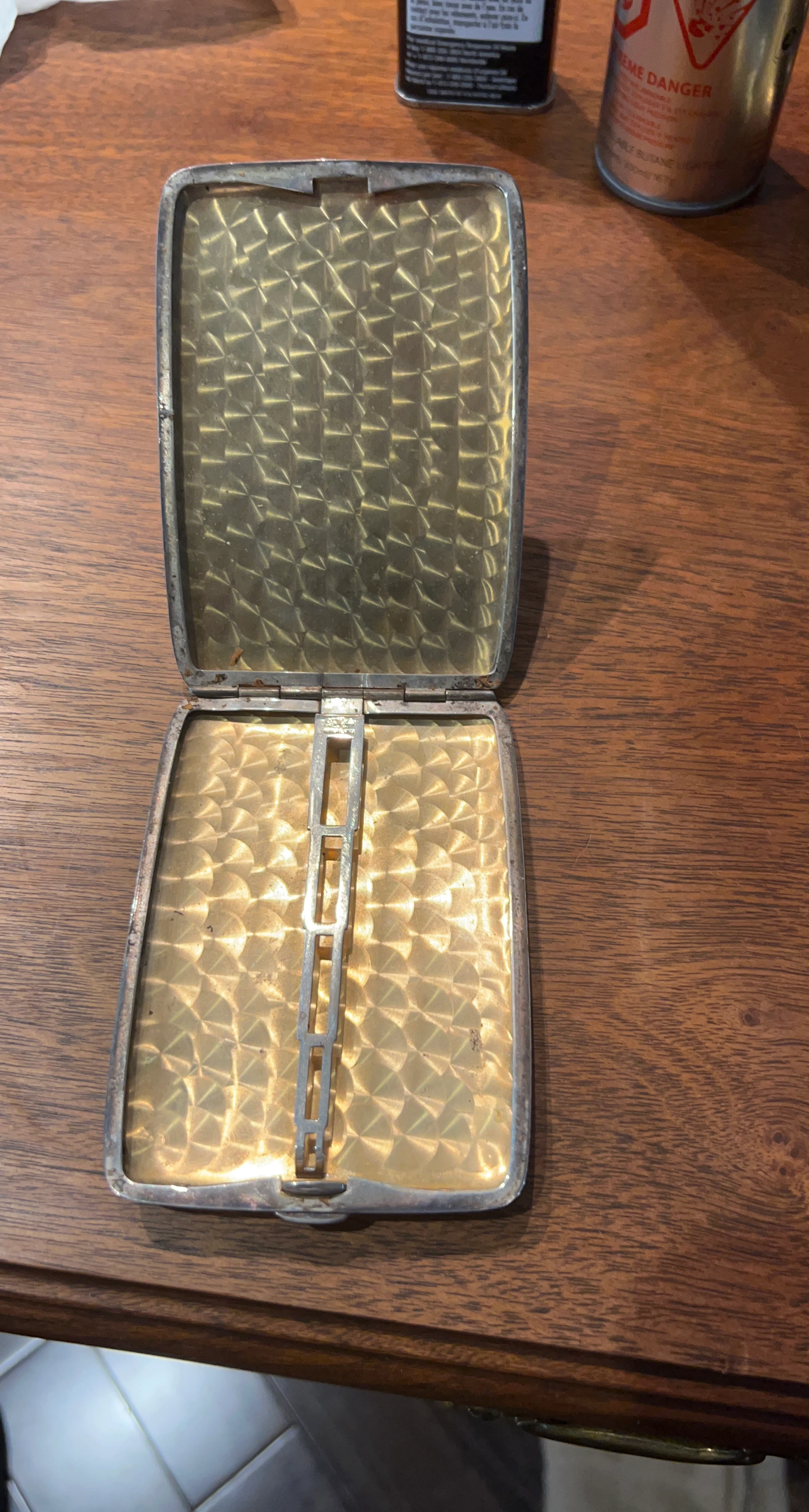 Vintage Silver Tone Cigarette Case