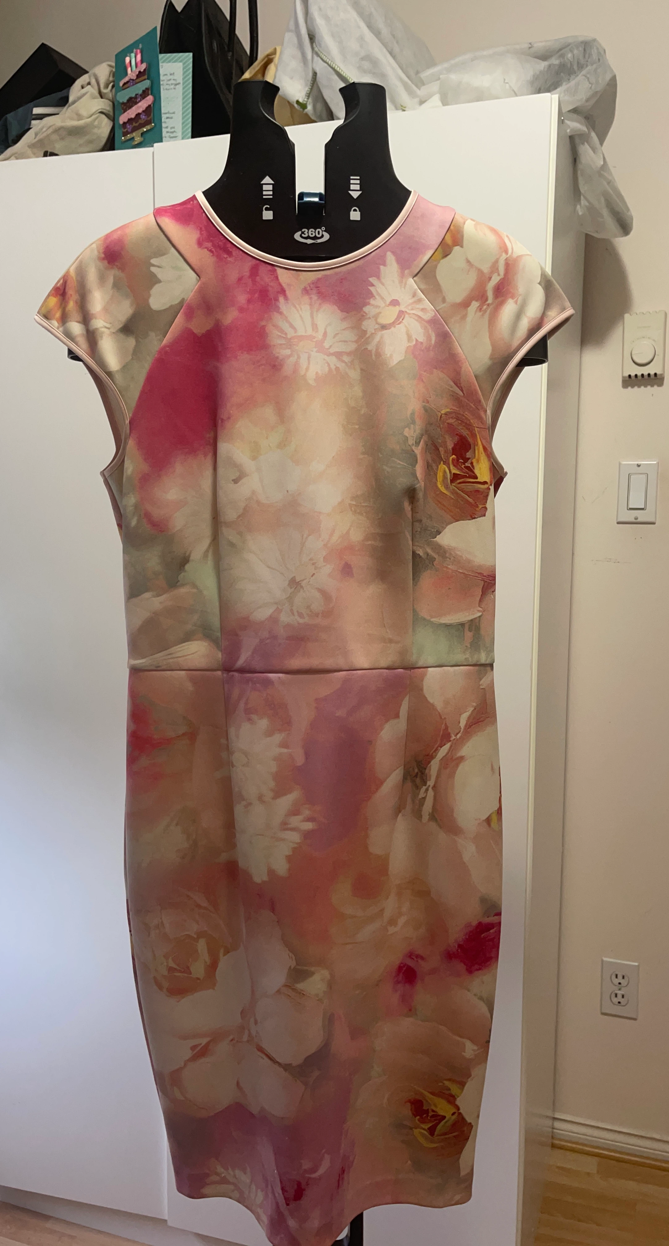 Ted Baker Floral Print Cap Sleeve Dress