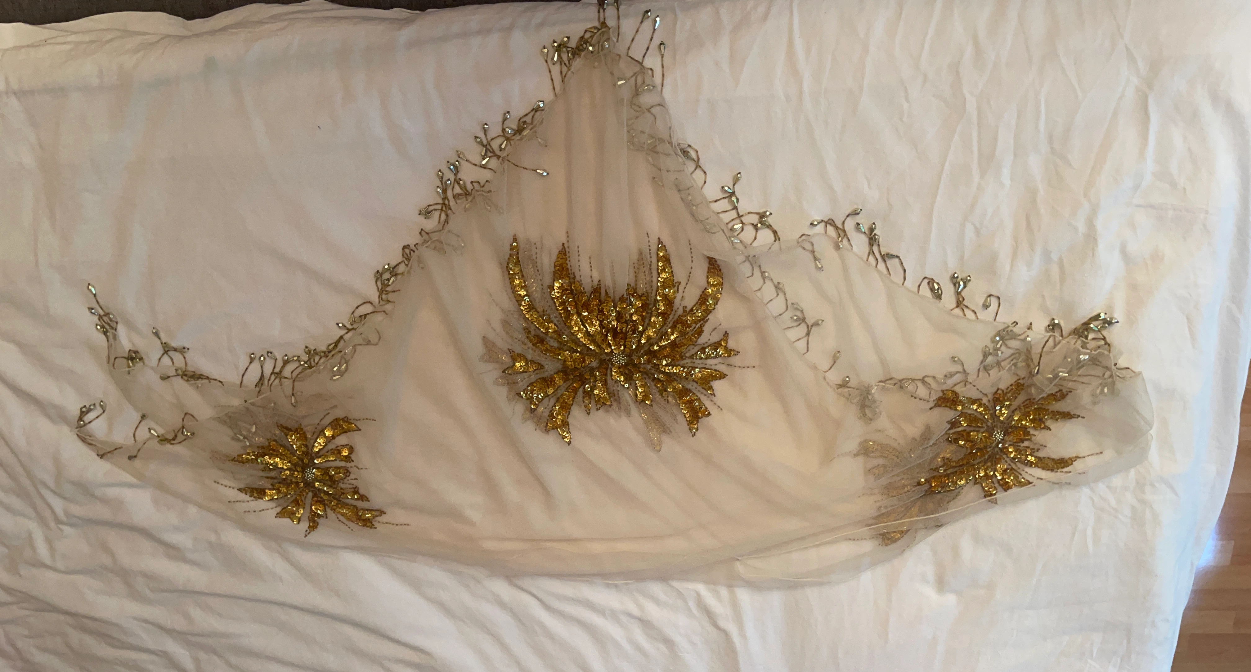 Beaded Sheer Cape Shawl