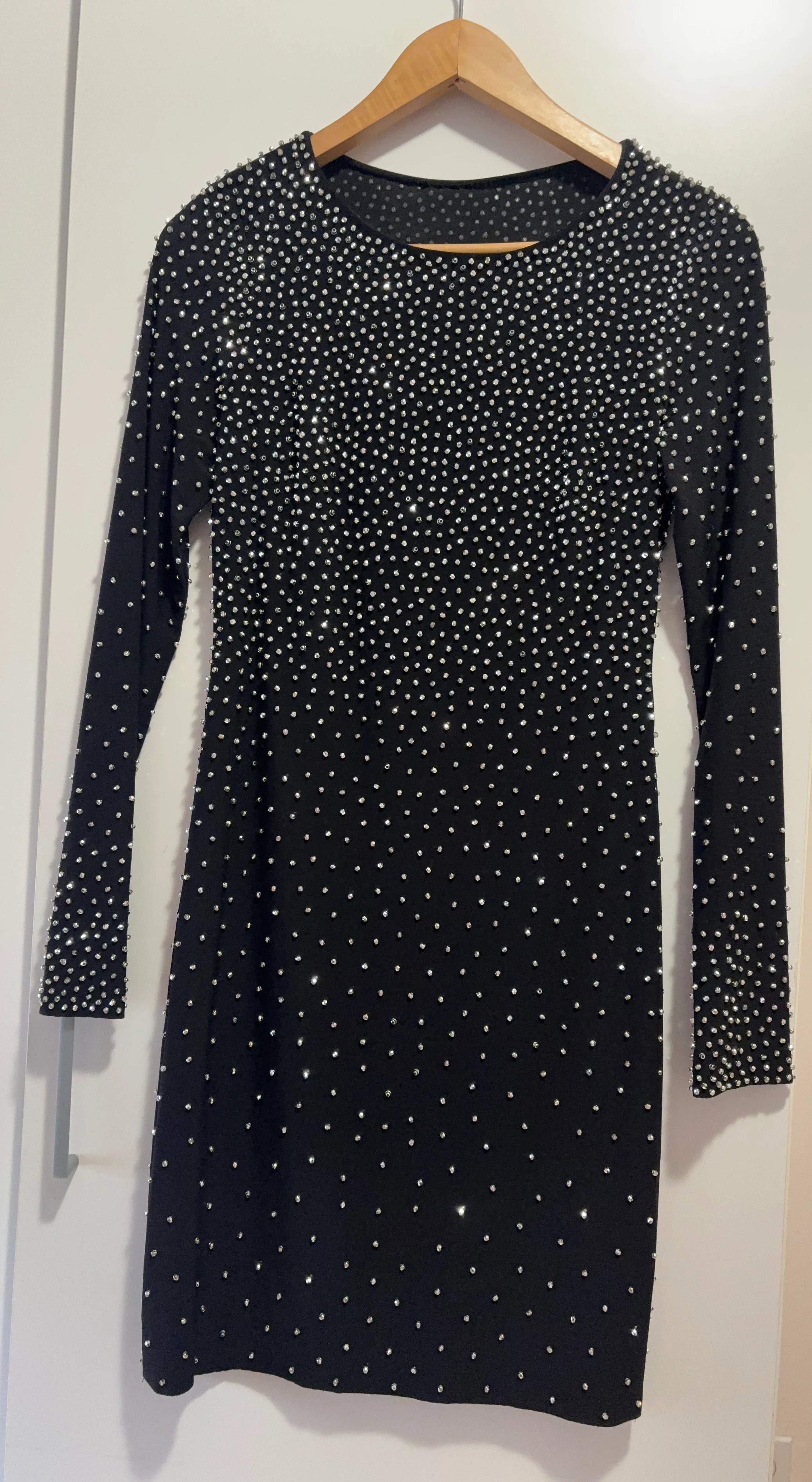 Sparkly Black Long Sleeve Dress