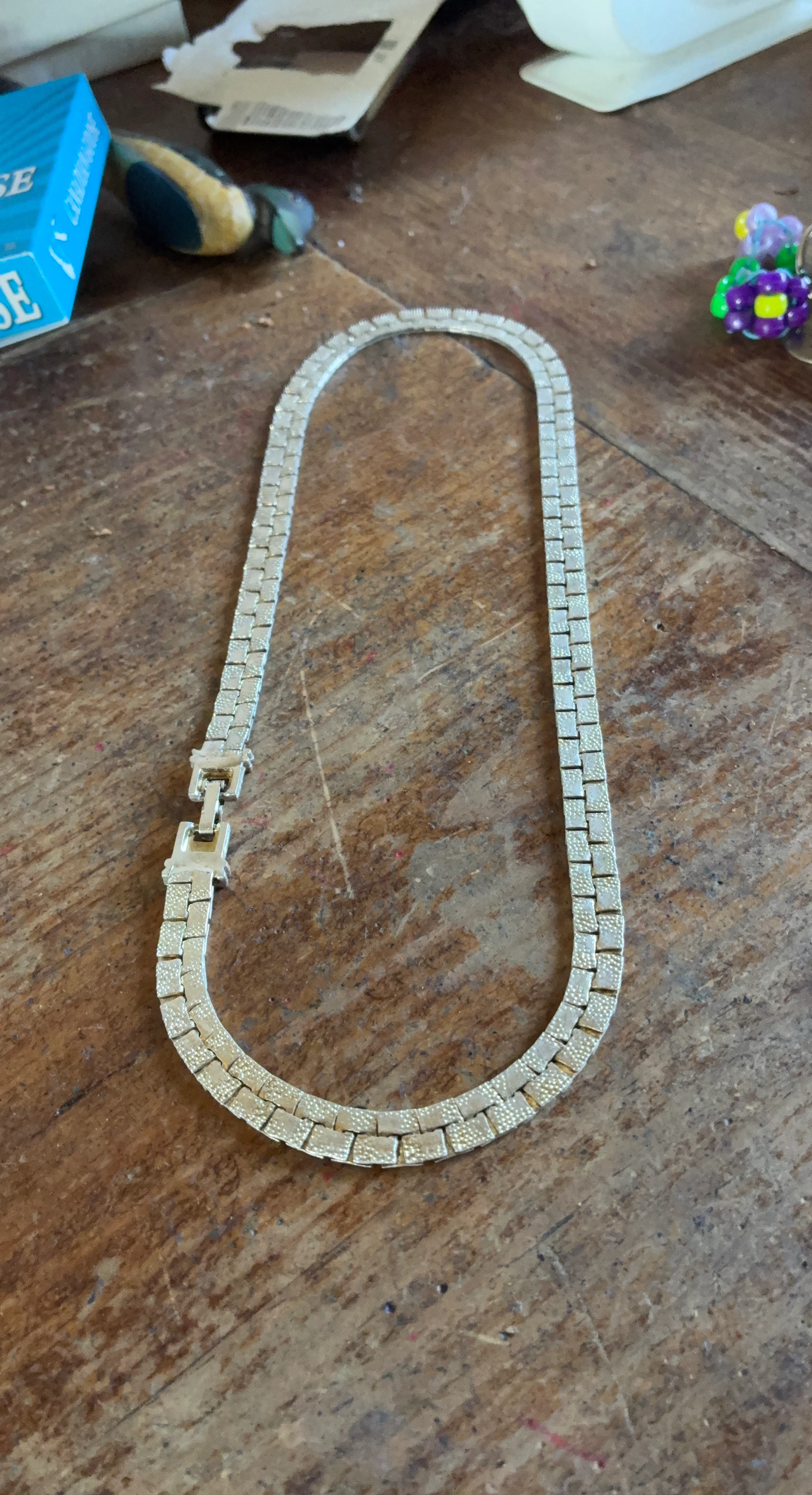 SilverTone Choker Necklace and bracelet