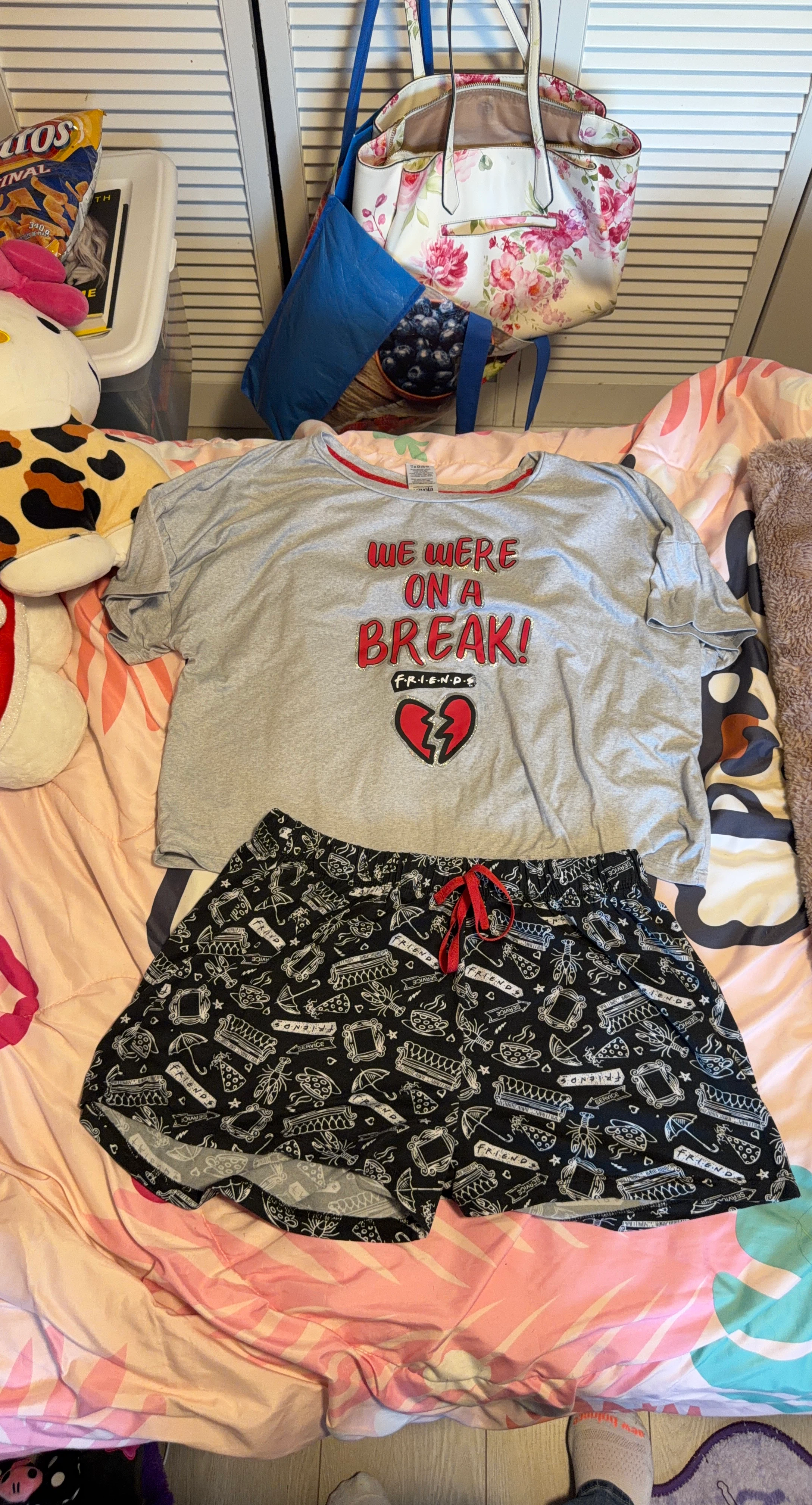 Friends "We Were On A Break" T-Shirt and Shorts Set