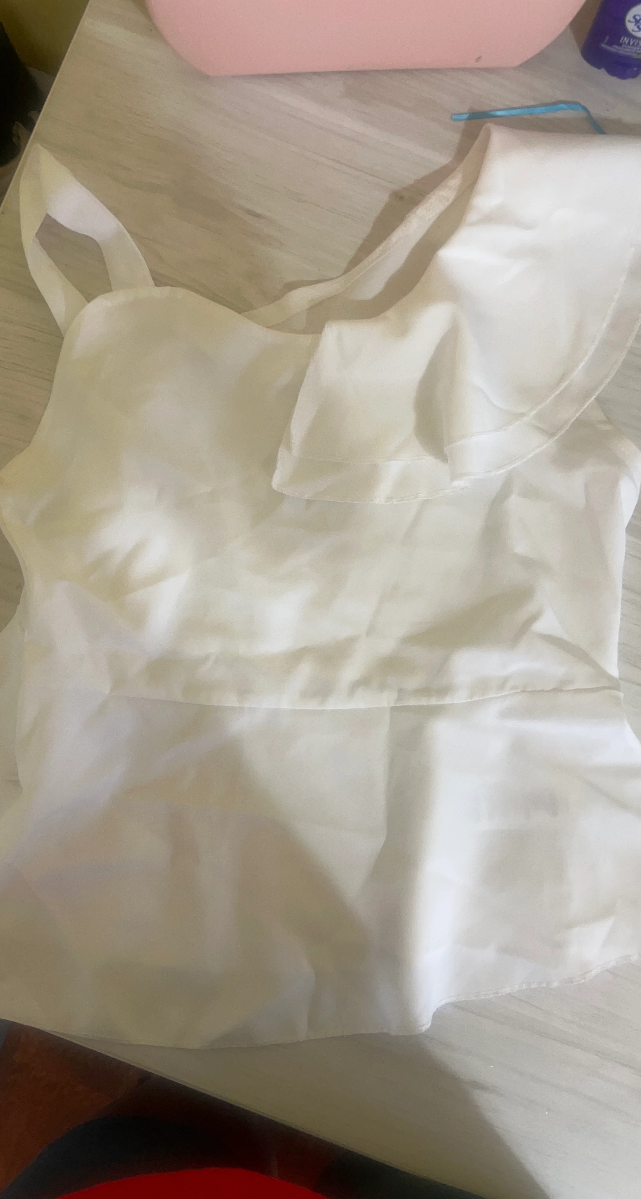 White Ruffled Top