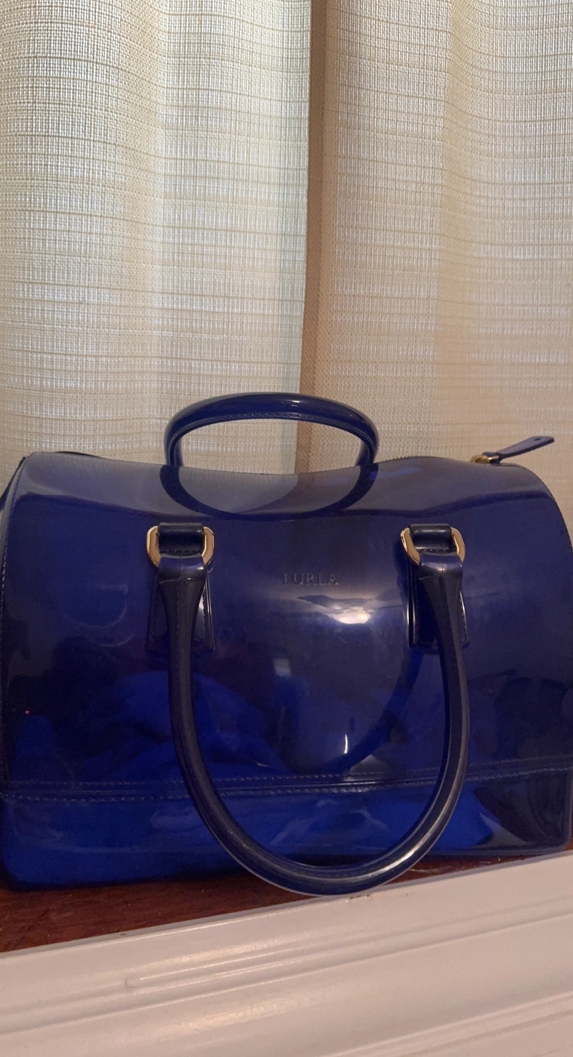 Furla Royal Blue Candy Satchel Bag