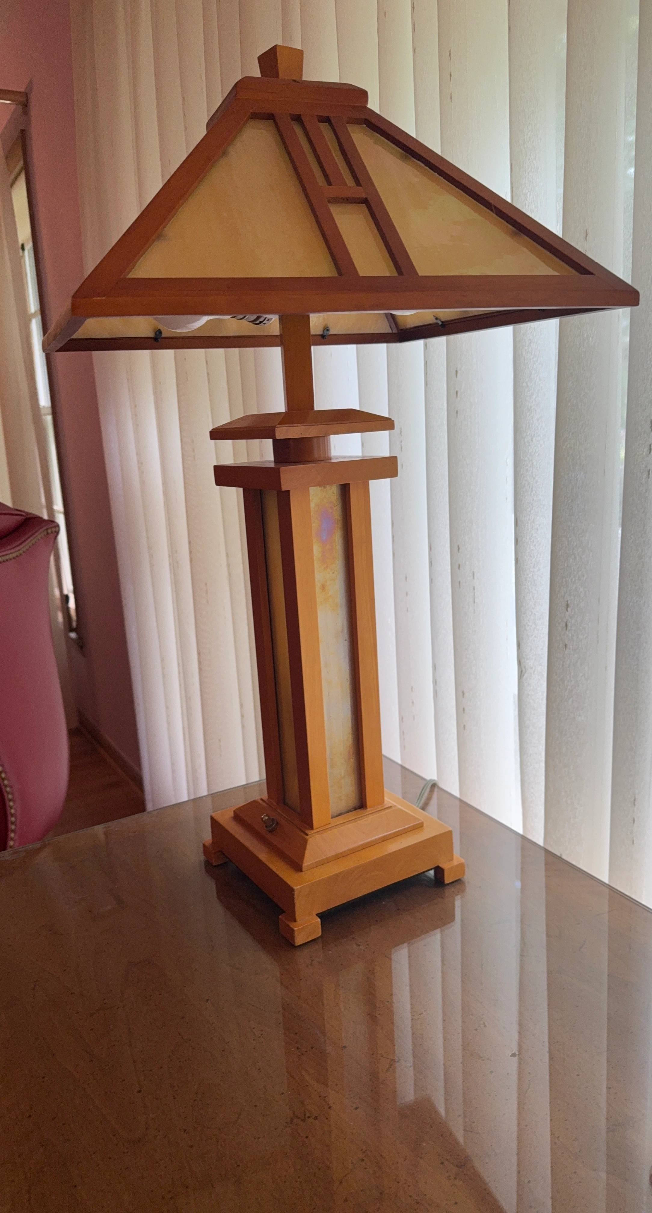 Wooden Mission Style Table Lamp