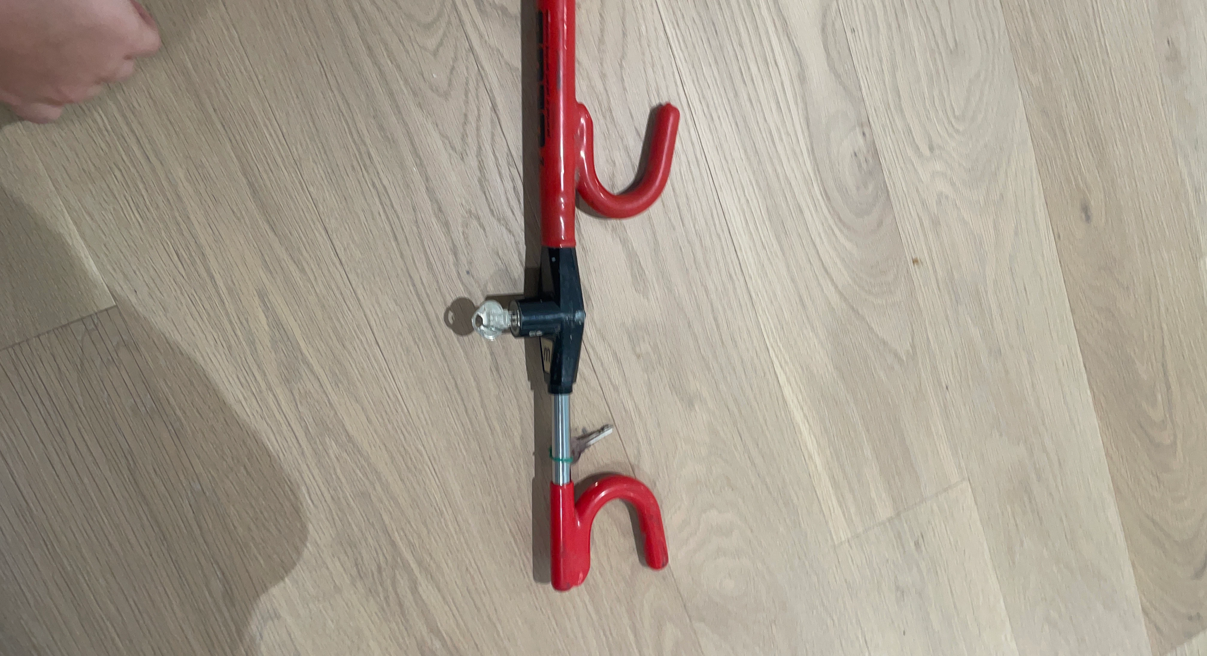 Red Steering Wheel Lock with Keys