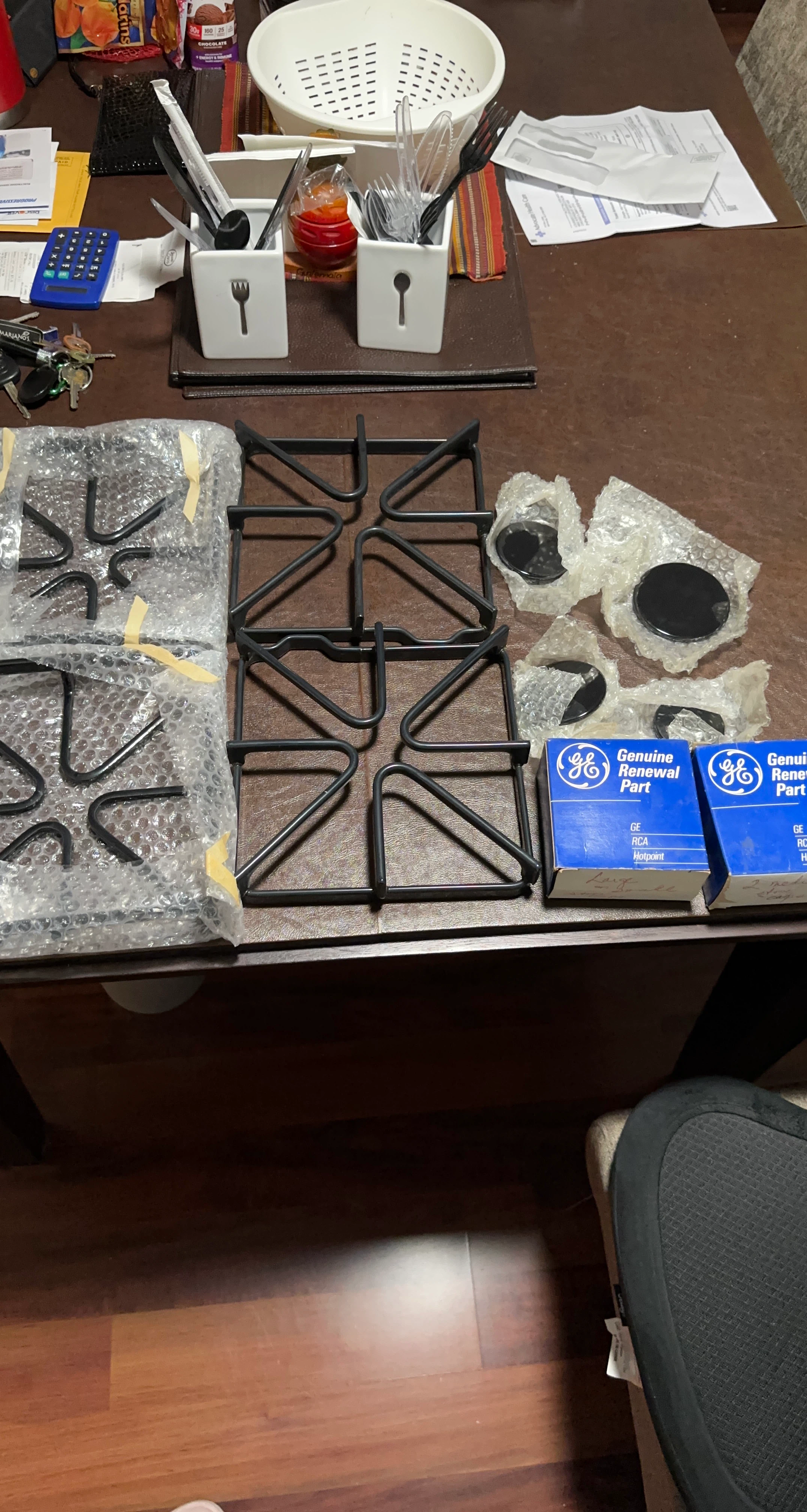 GE Stove Burner Grates and Caps Set